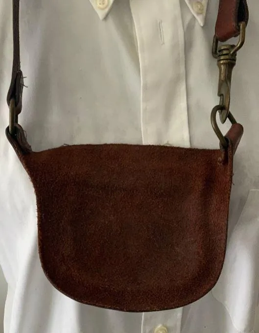Custom Vintage Brown Leather Sporran Hip Purse image indicator(4)
