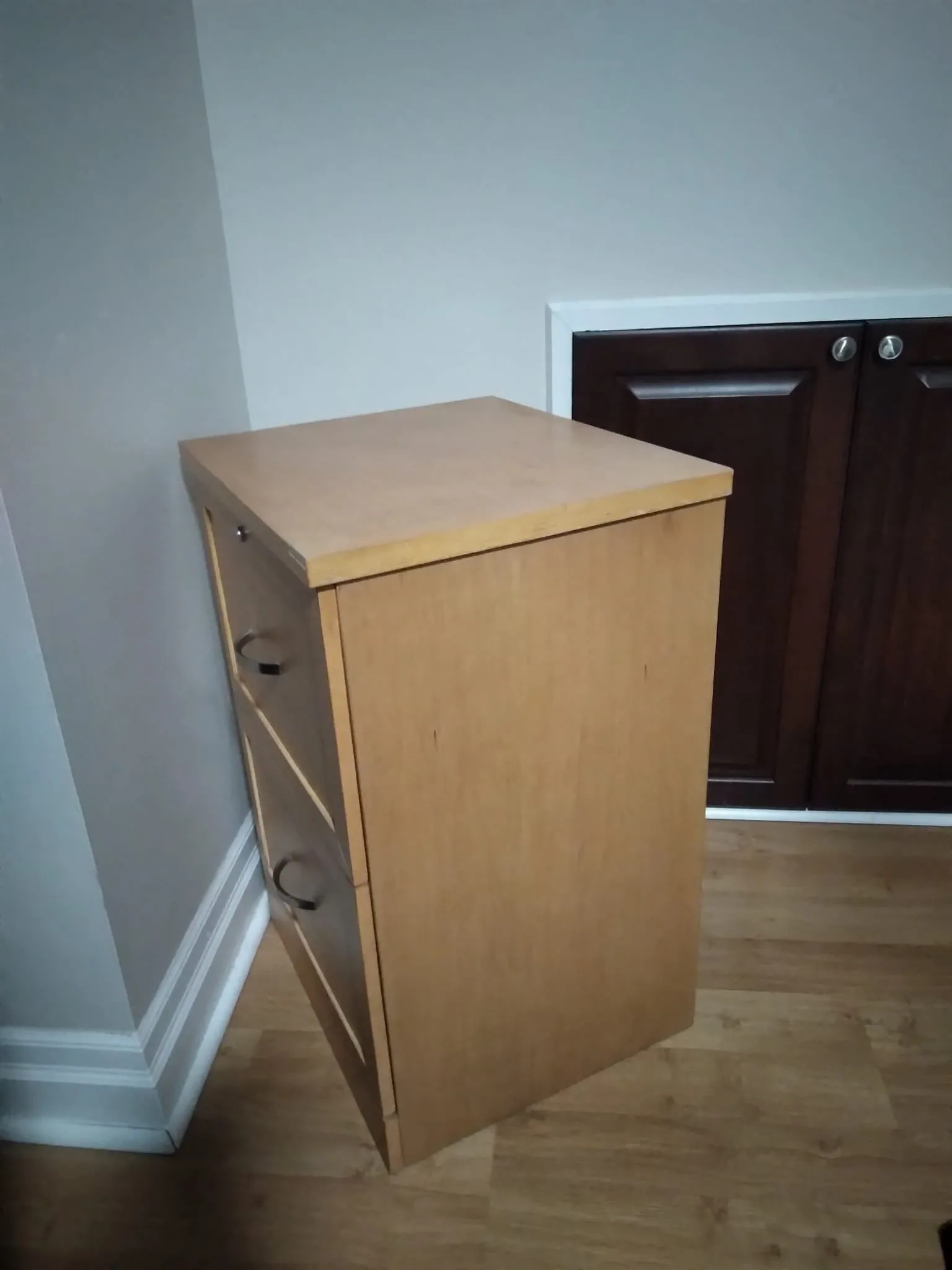 Light Brown Two-Drawer Filing Cabinet image indicator(4)