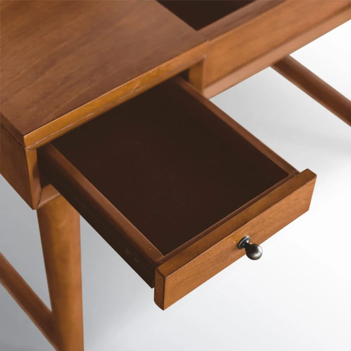 Mid-Century Modern Desk Vanity with Flip-Top Mirror image indicator(4)