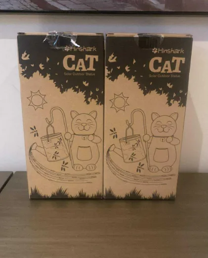 Solar-Powered Outdoor Cat Garden Statues - 2 Available image indicator(4)