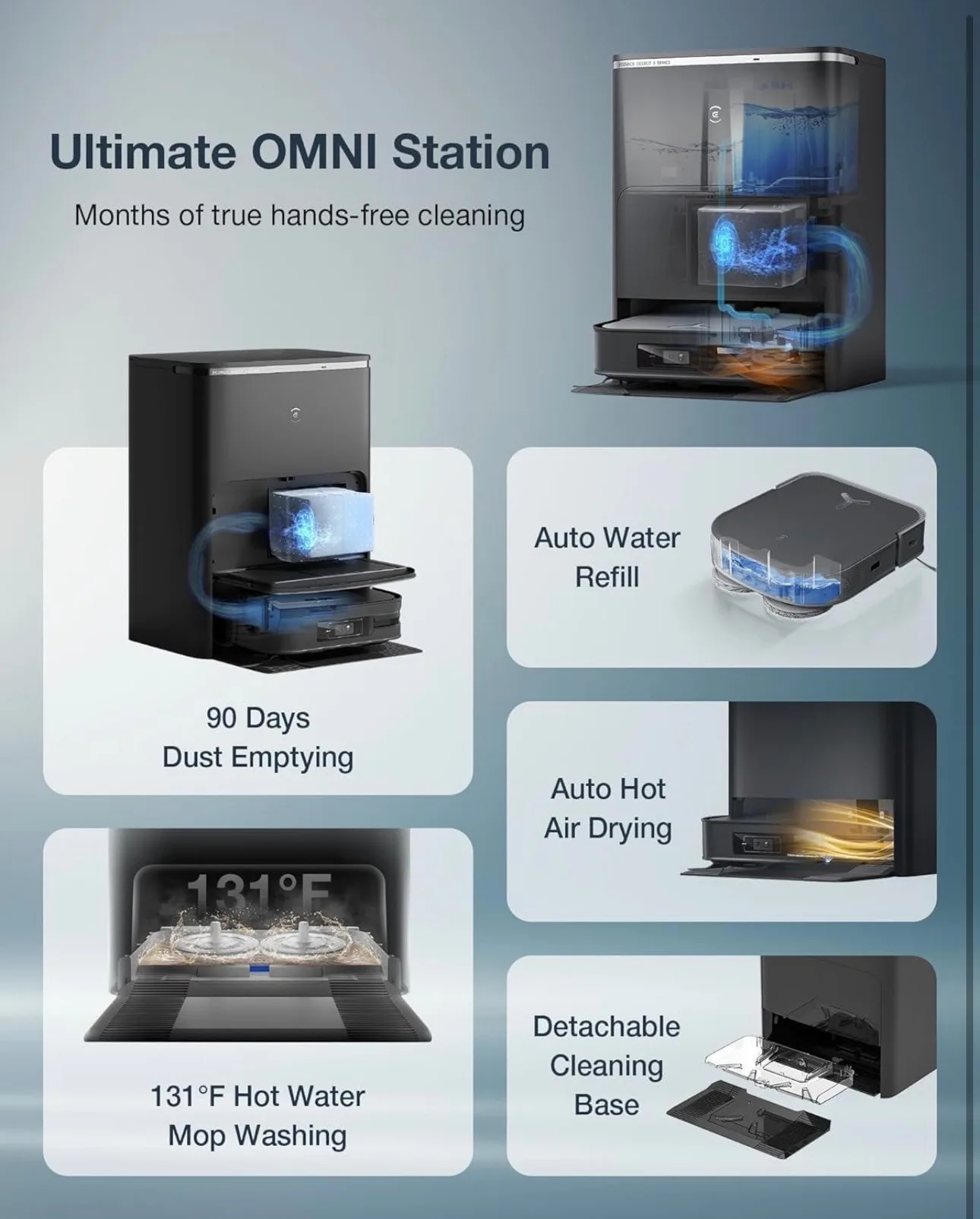 Robot Vacuum and MopLifting Self-Emptying and Refilling UPGRADED thumbnail
