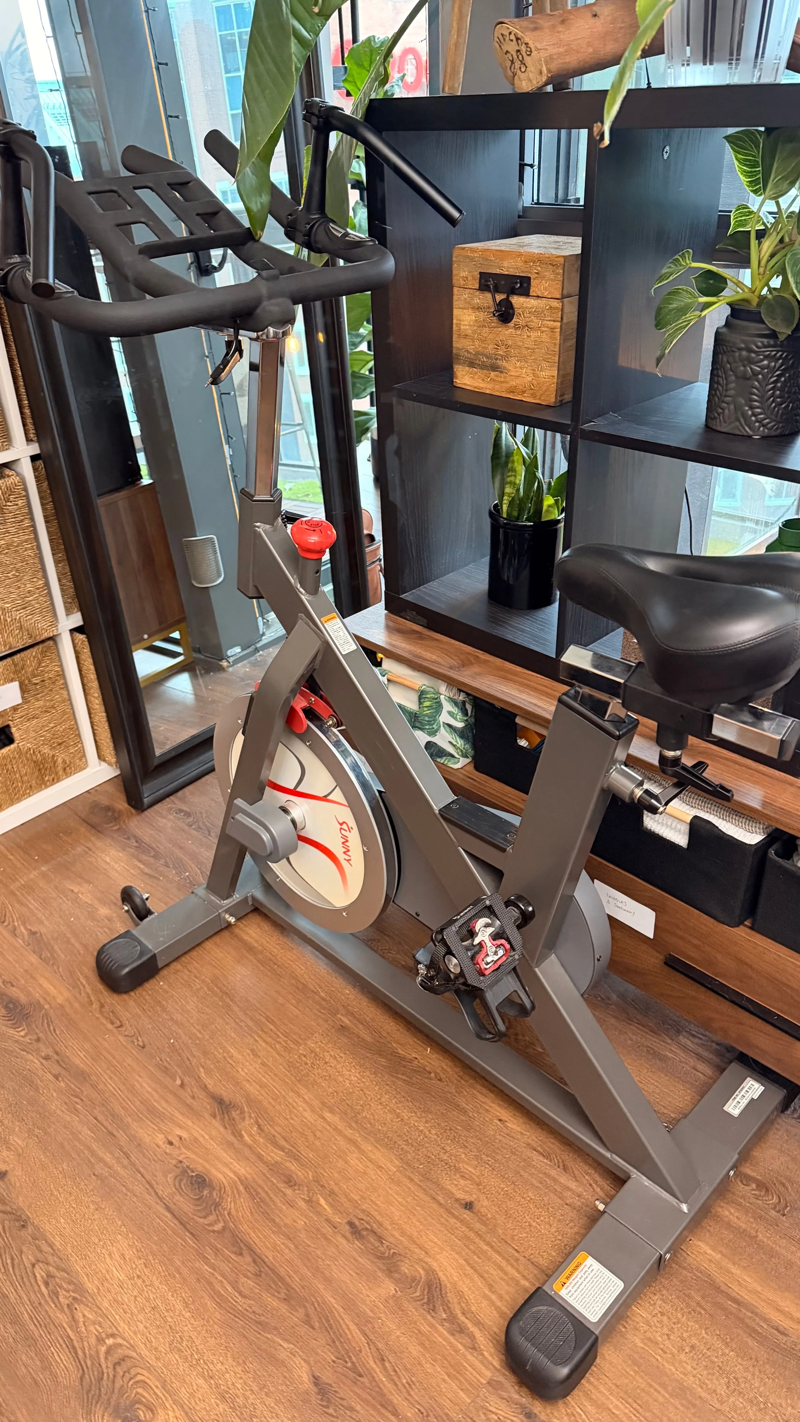 Exercise bike with wheels