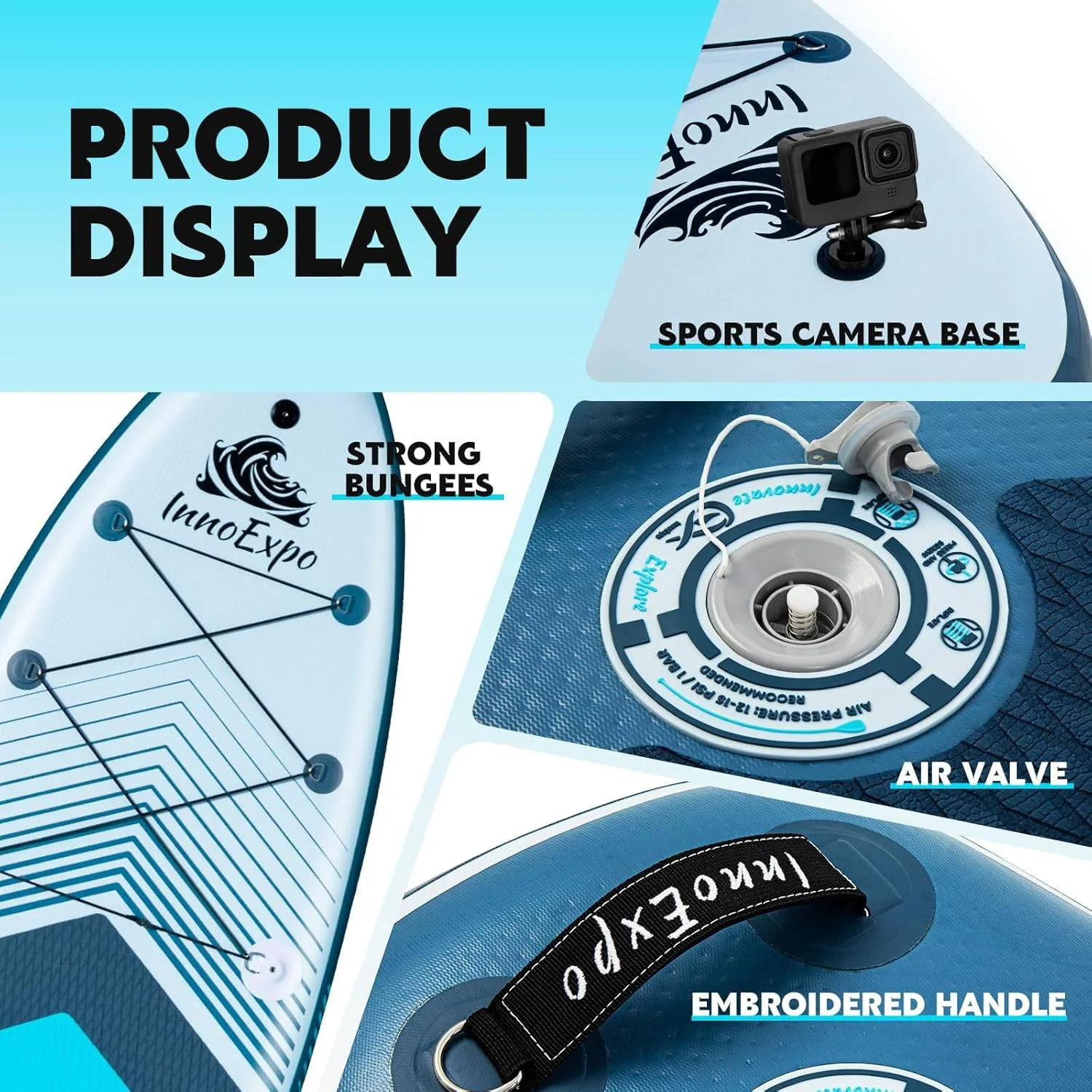 InnoExpo Inflatable Stand Up Paddle Board SUP/Kayak image indicator(5)