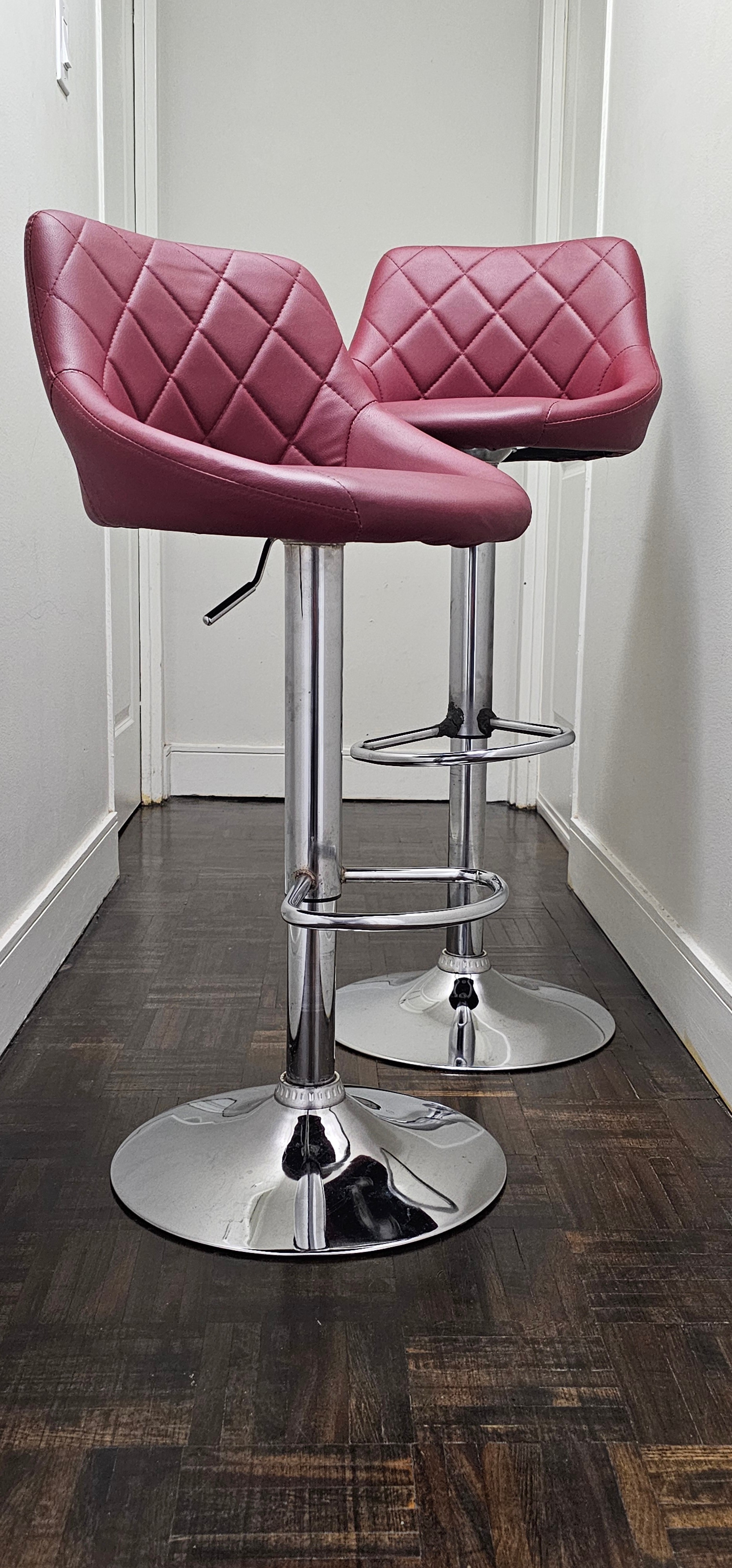 Swivel Leather Adjust Hydraulic Bar Stool Chair Island Counter