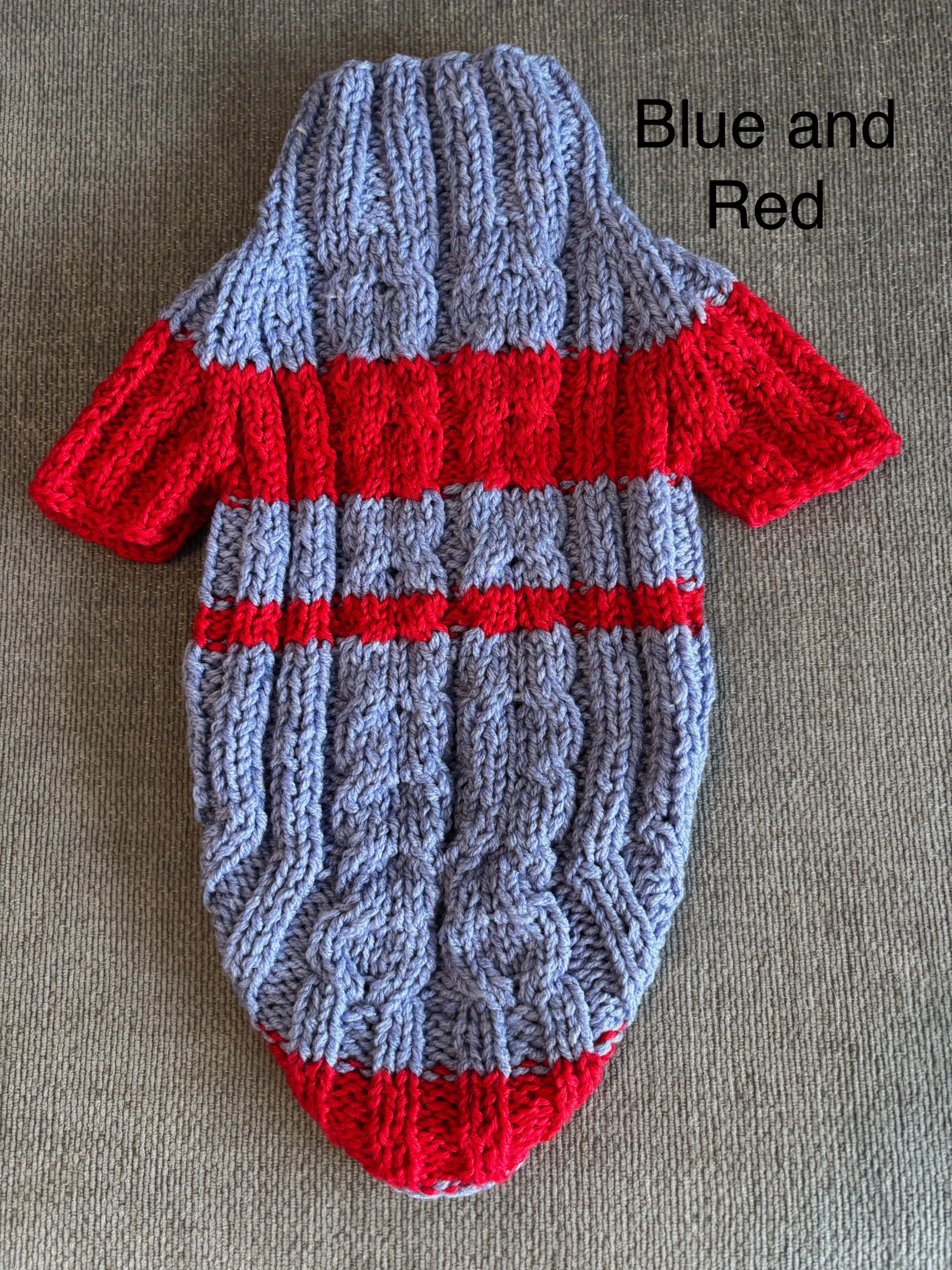 Handmade Knitted Dog Sweater – Size S image indicator(3)
