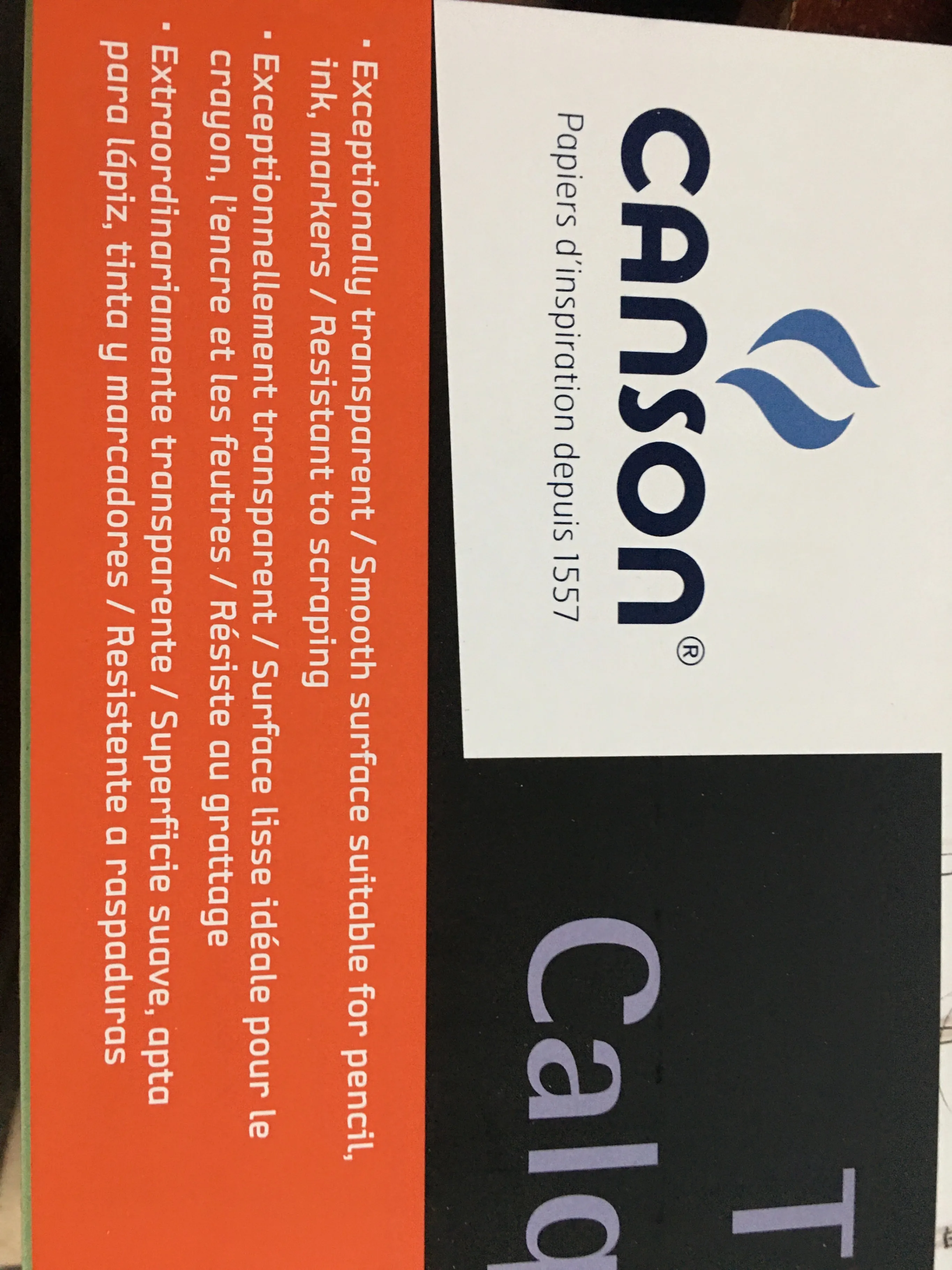 Canson Foundation Series Tracing Paper Pad 11x14 image indicator(4)