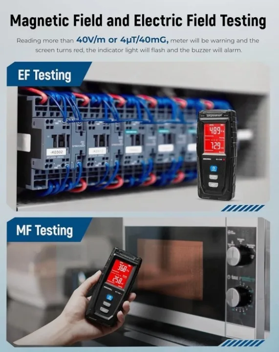EMF Meter measure electric field around you for your safety! image indicator(4)