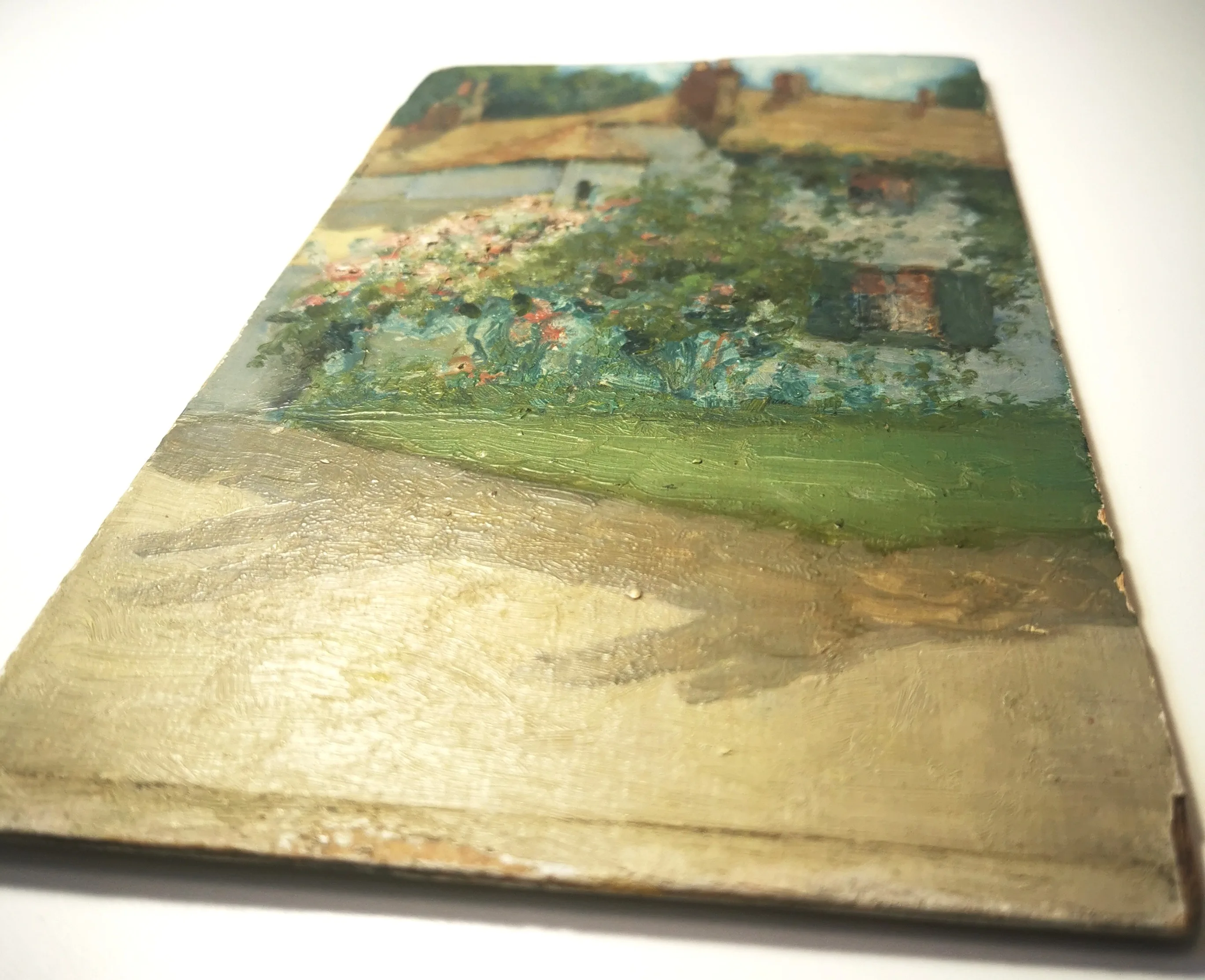 Oil Painting on Board Vintage English Cottage Style image indicator(3)