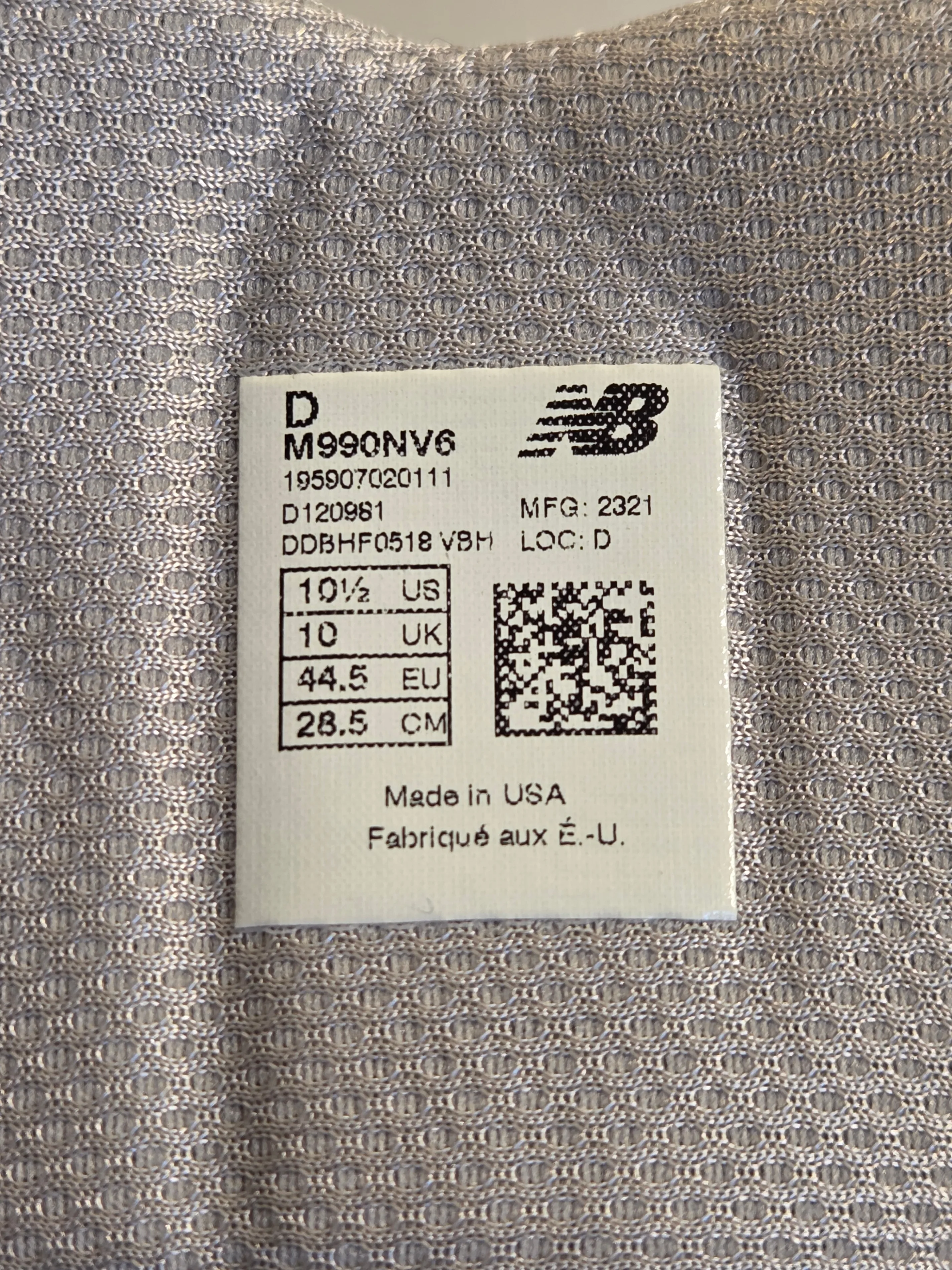 New Balance 990v6 Made in USA Navy, US 10.5 D image indicator(8)