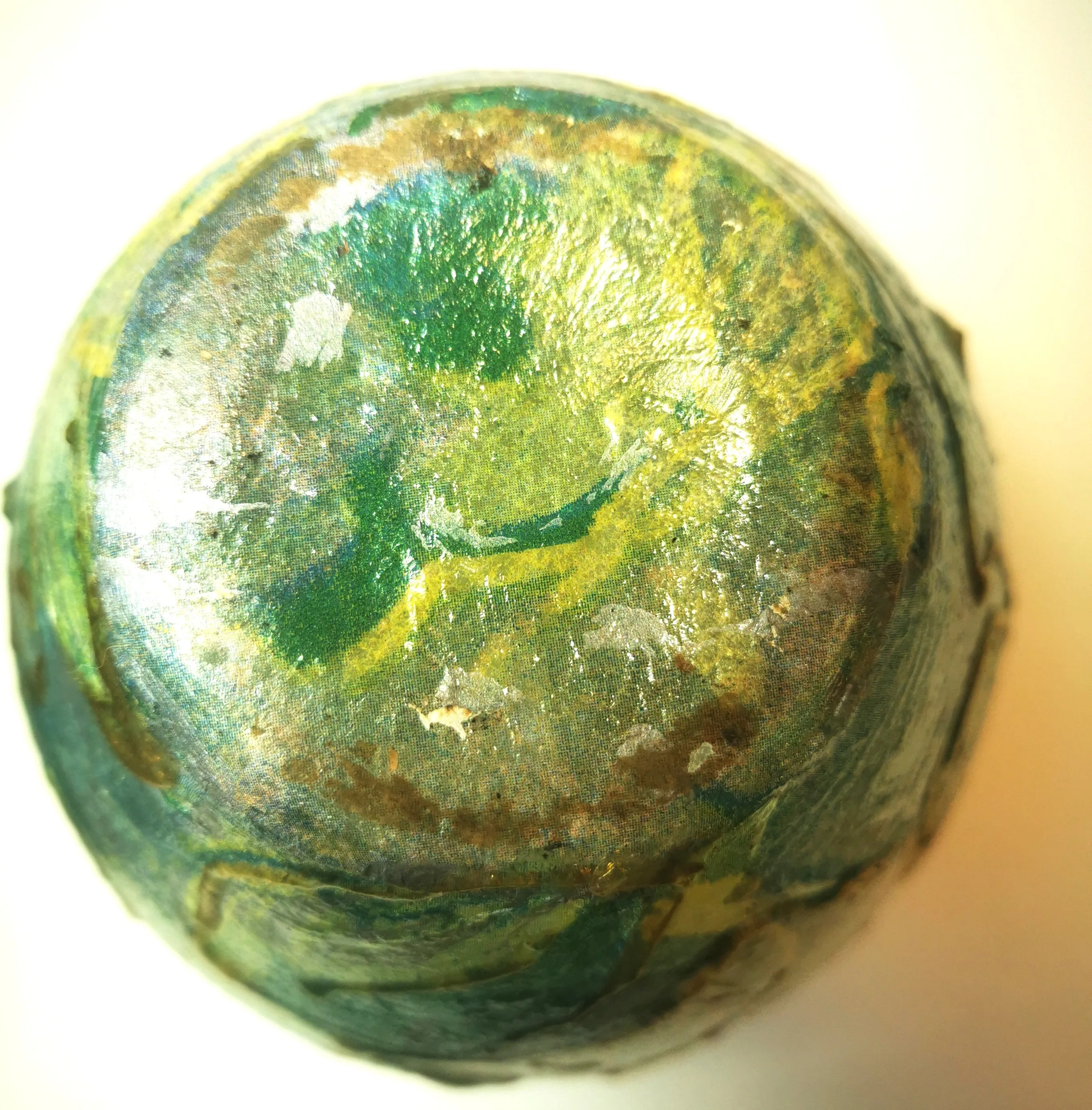 Handmade Decorative Vase with Floral Design 7.5" Tall Vintage image indicator(4)