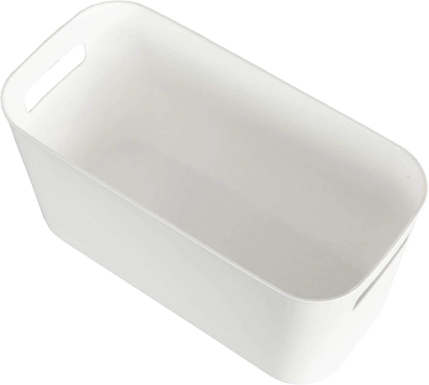 6-Pack White Plastic Storage Bins with Handles image indicator(9)