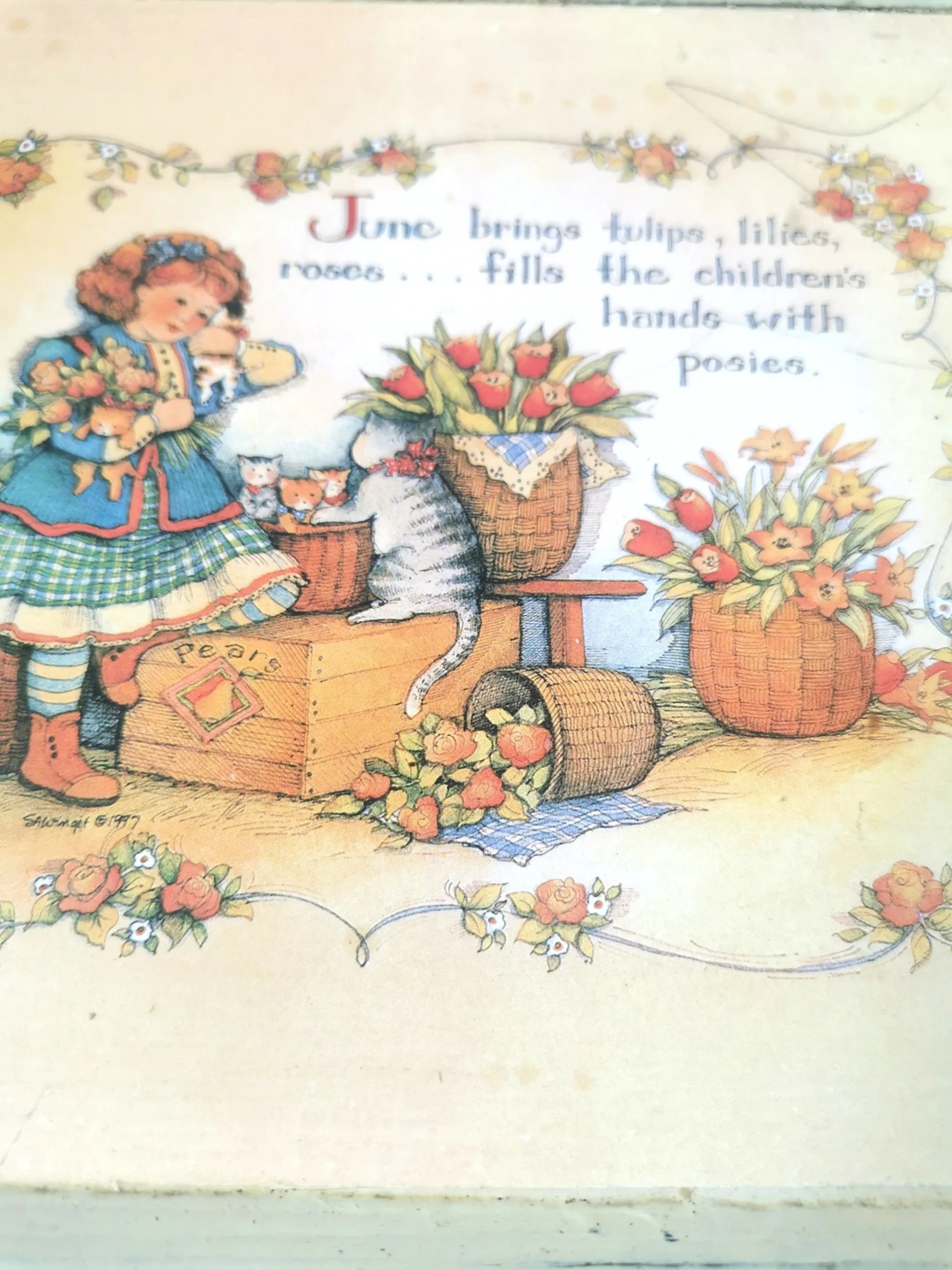 Rare Vintage Picture Wood Serving Tray image indicator(8)