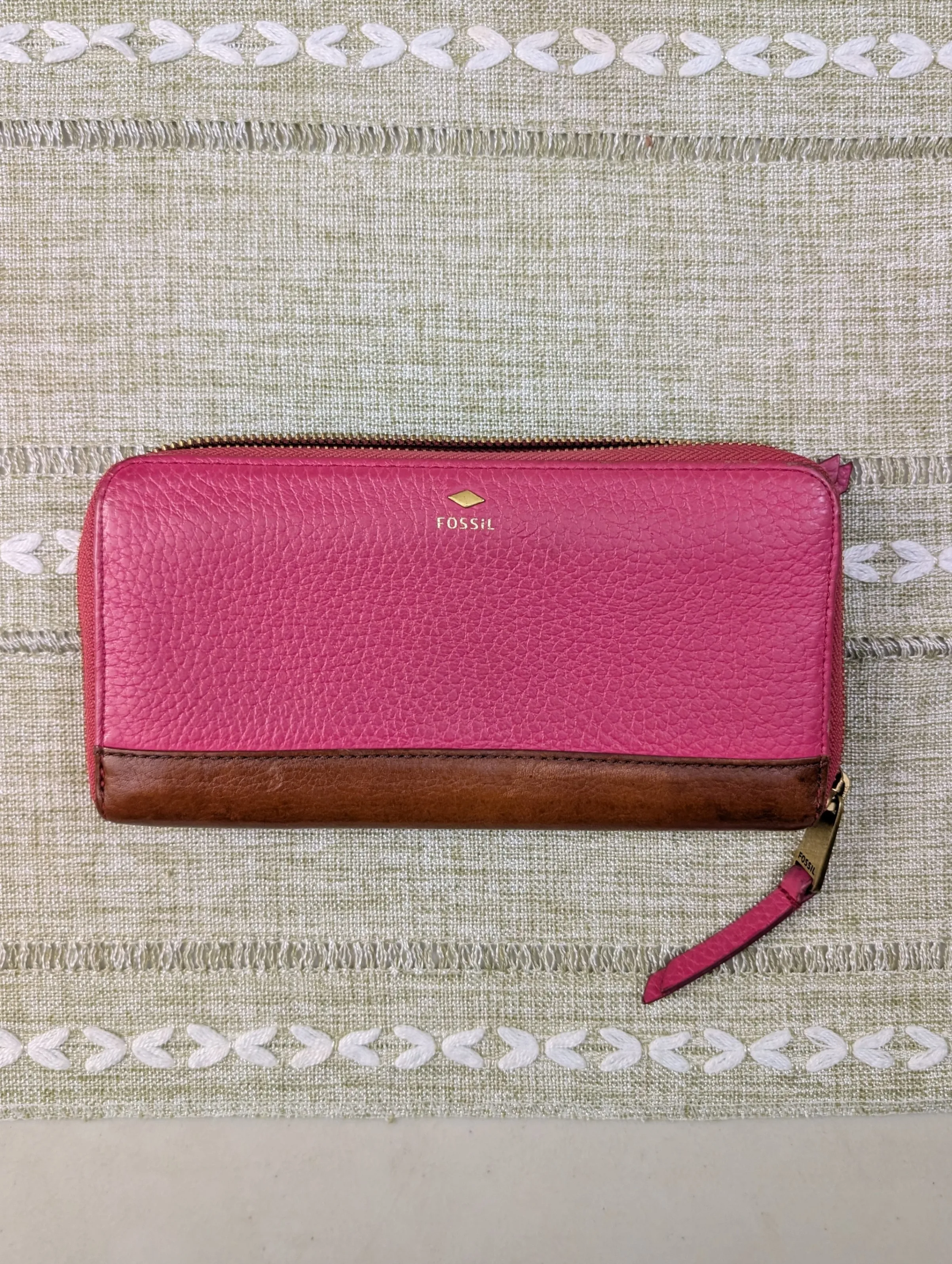 Fossil Pink Leather Wallet