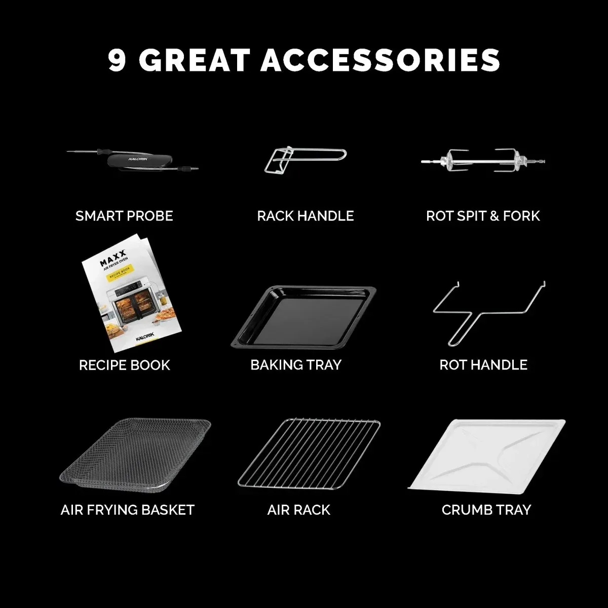 Kalorik MAXX 26 Quart Digital Air Fryer Oven Grill Deluxe image indicator(4)