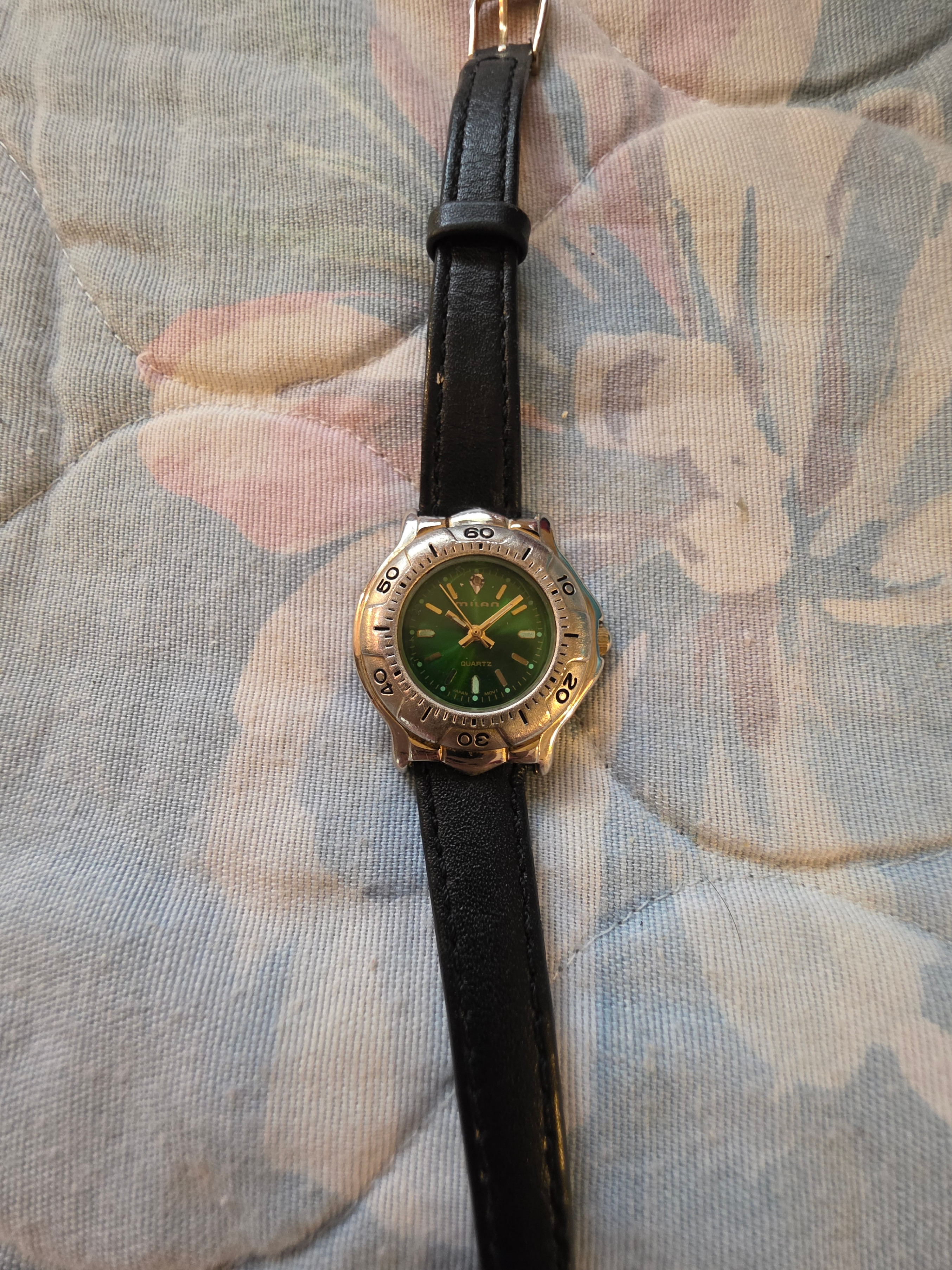 MILAN Quartz Watch with Green Face