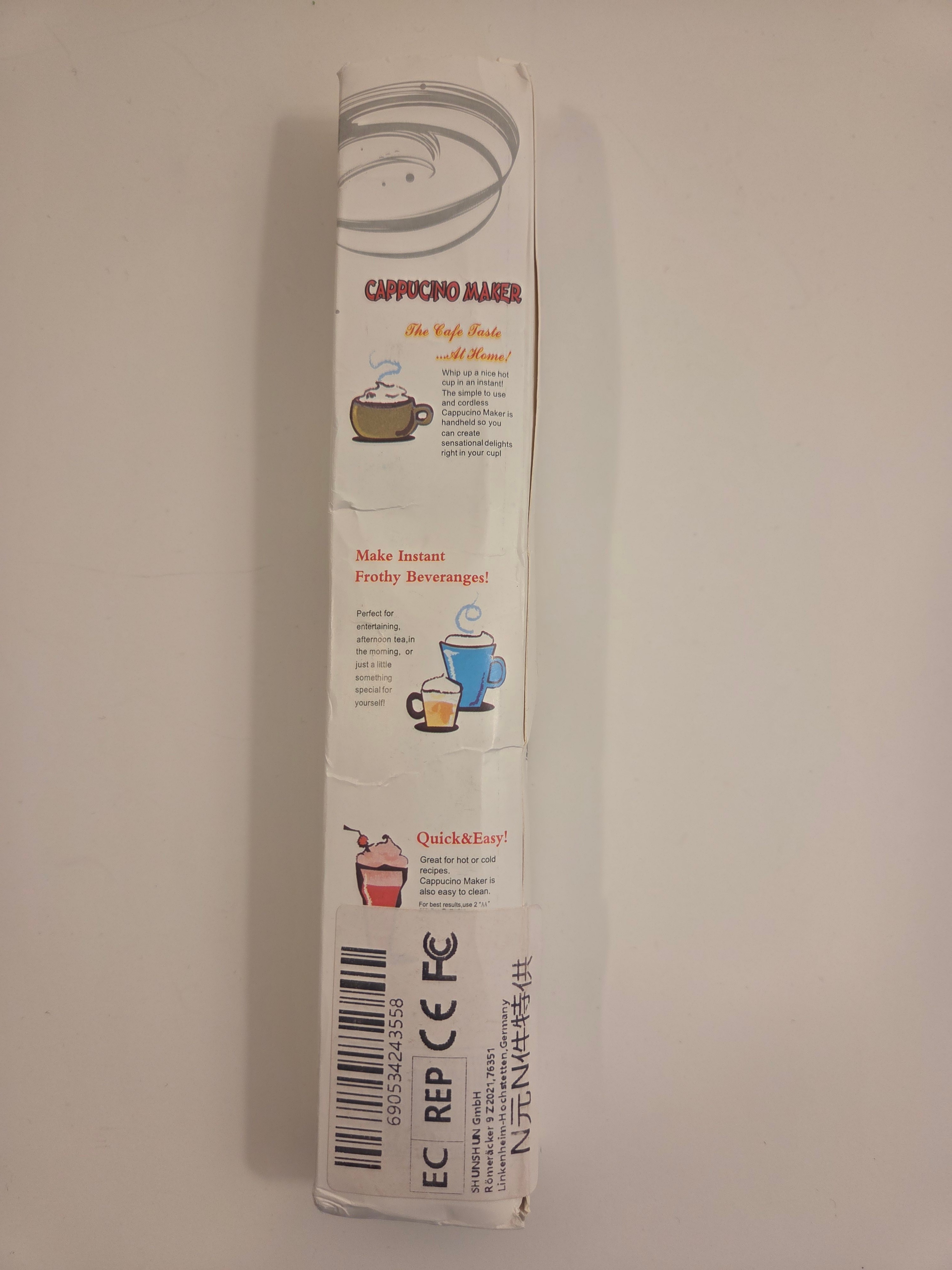 Handheld Milk Frother – New, battery powered, blue - photo 2
