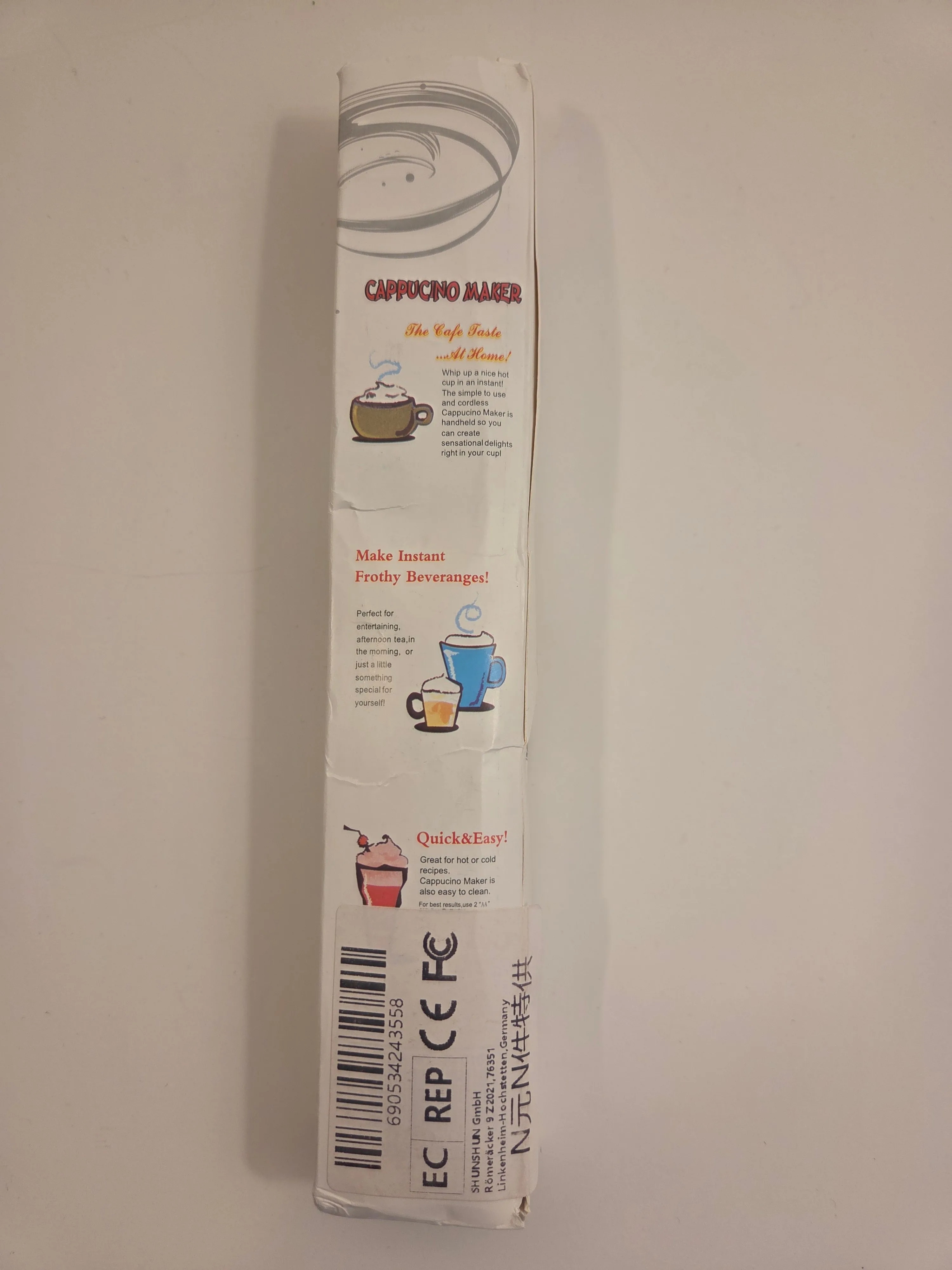 Handheld Milk Frother – New, battery powered, blue image indicator(2)