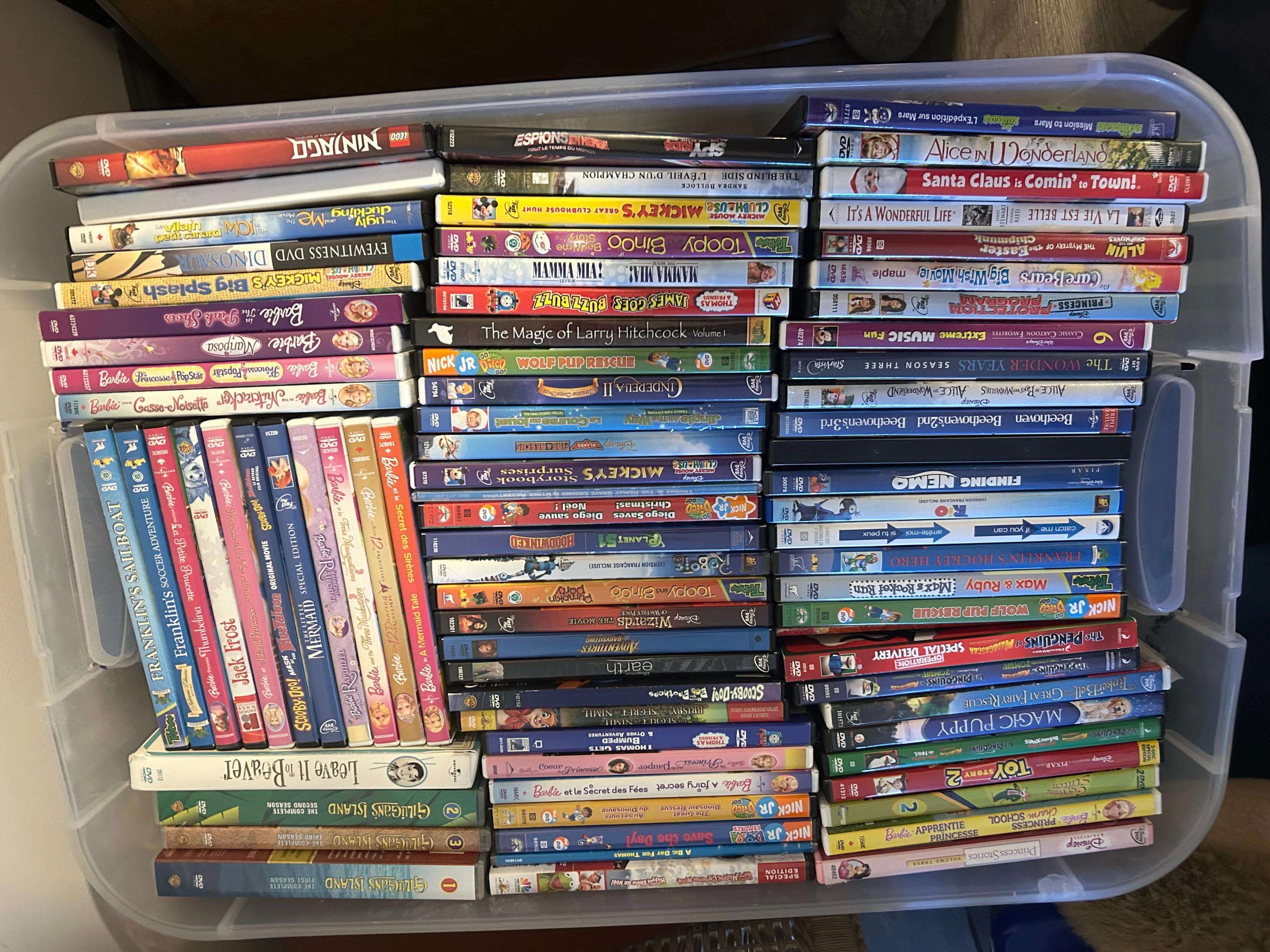 Over 150+ DVDs/videos for Younger Children
