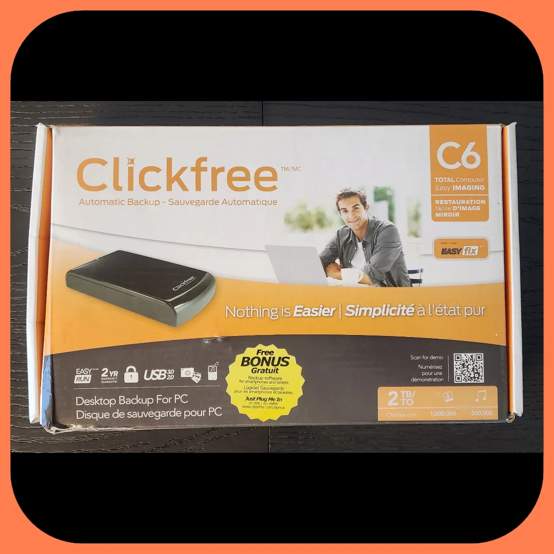 Clickfree C6 External Hard Drive 2TB