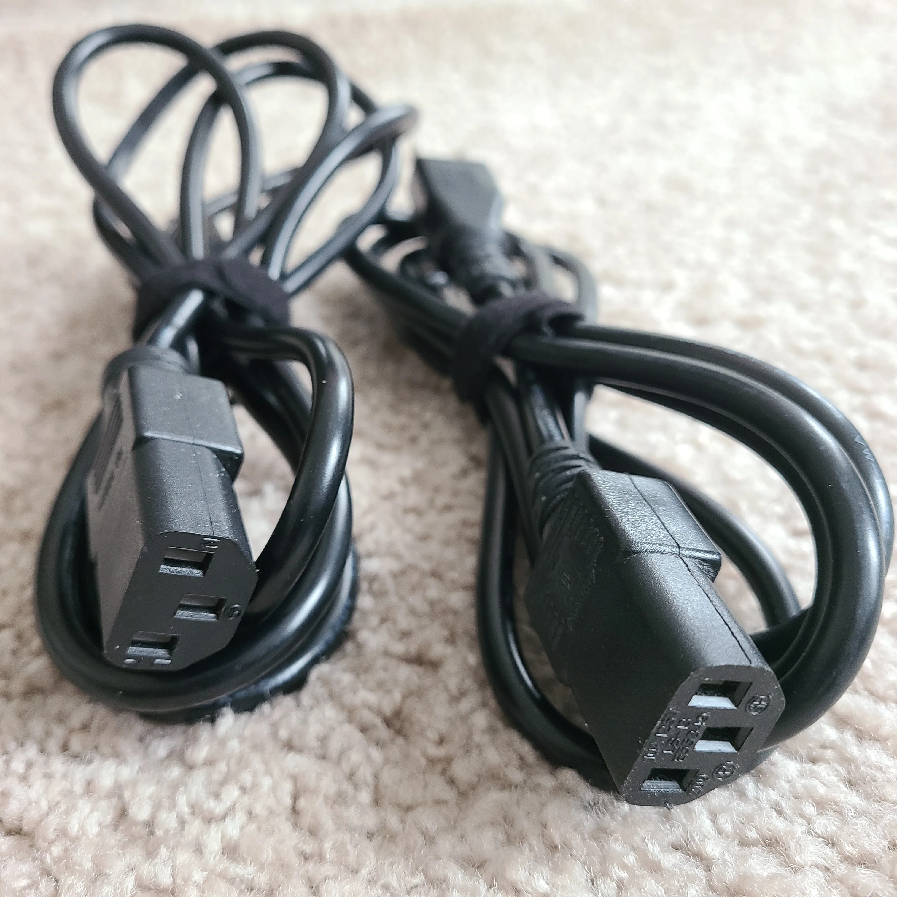 Computer Monitor TV Power Cord - 6-Foot, Black (2 pcs) image indicator(3)