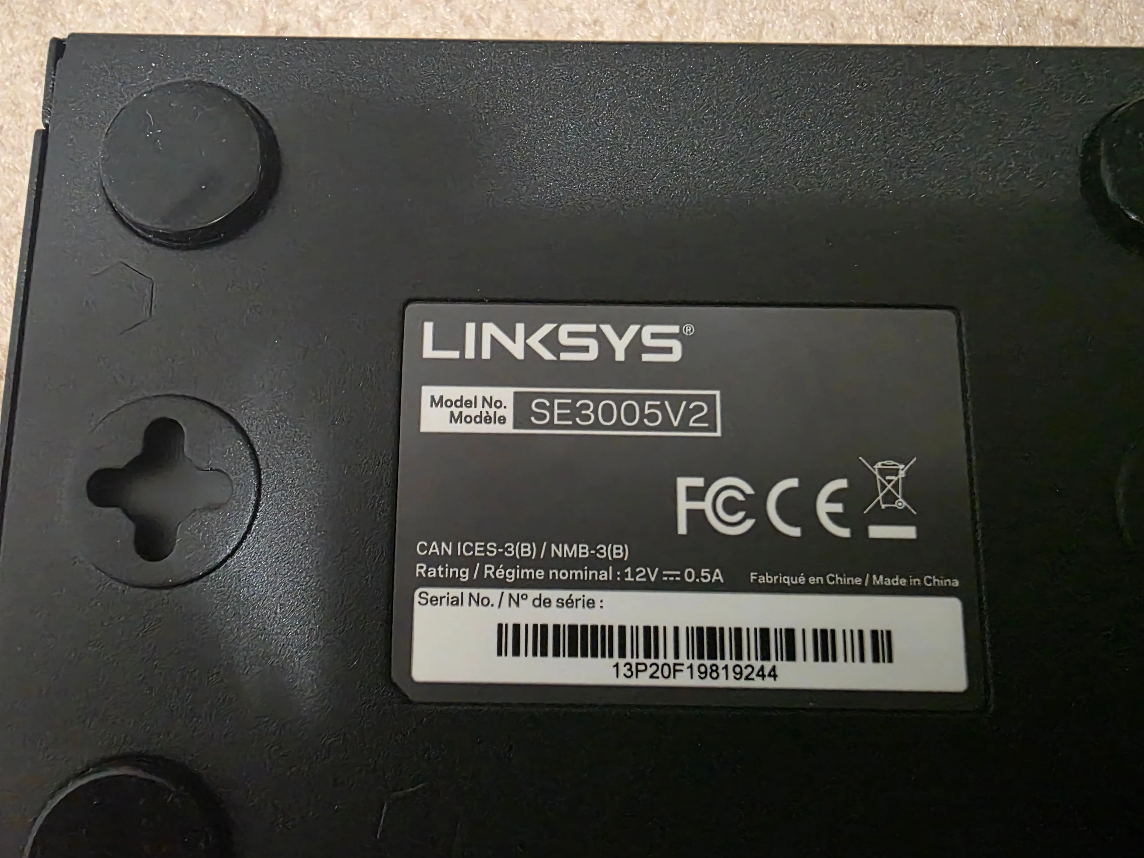Linksys 5-Port Gigabit Ethernet Switch (SE3005) image indicator(2)