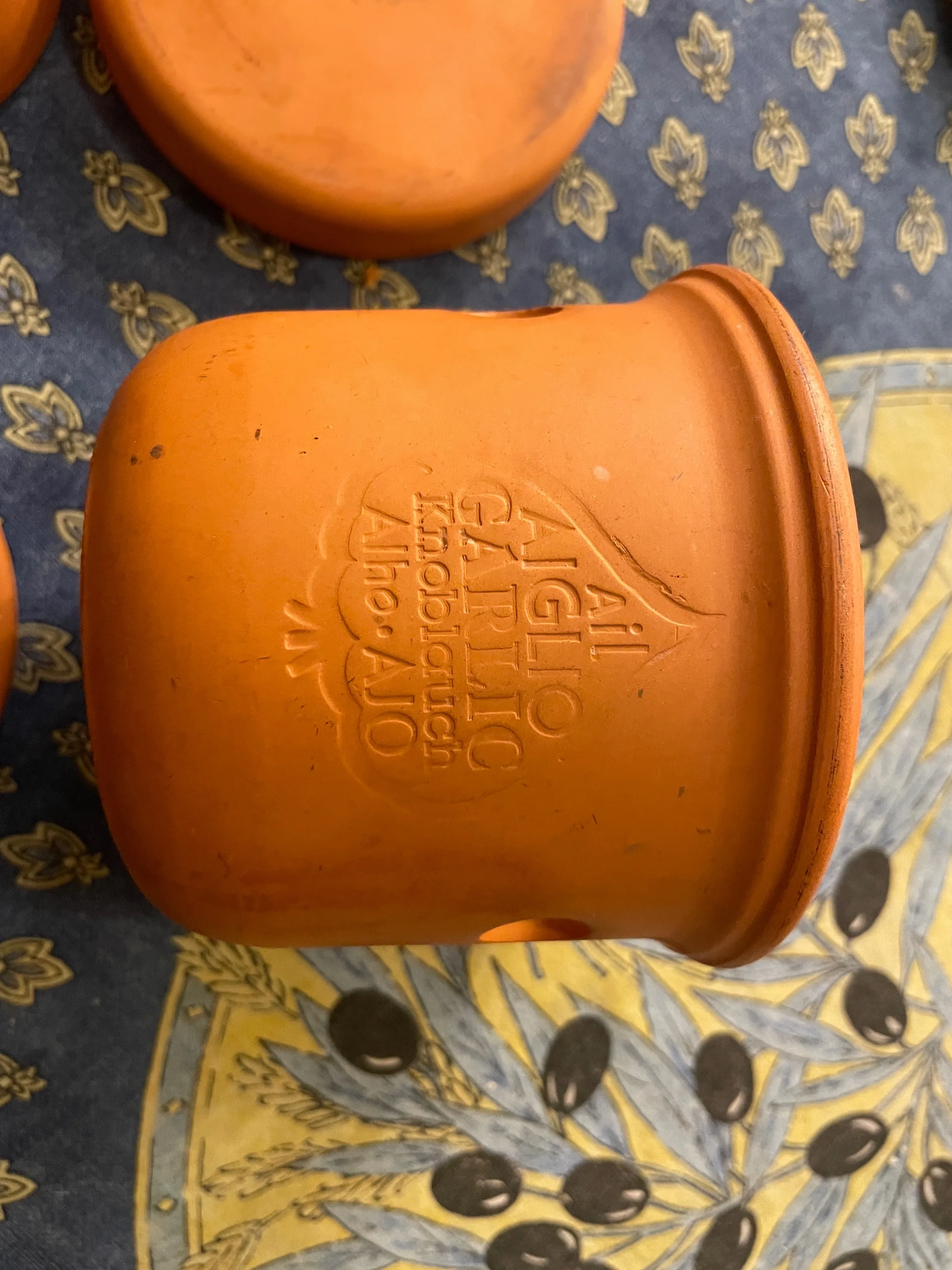 Vintage Himark terra cotta garlic keeper and baker set 🥕 image indicator(3)