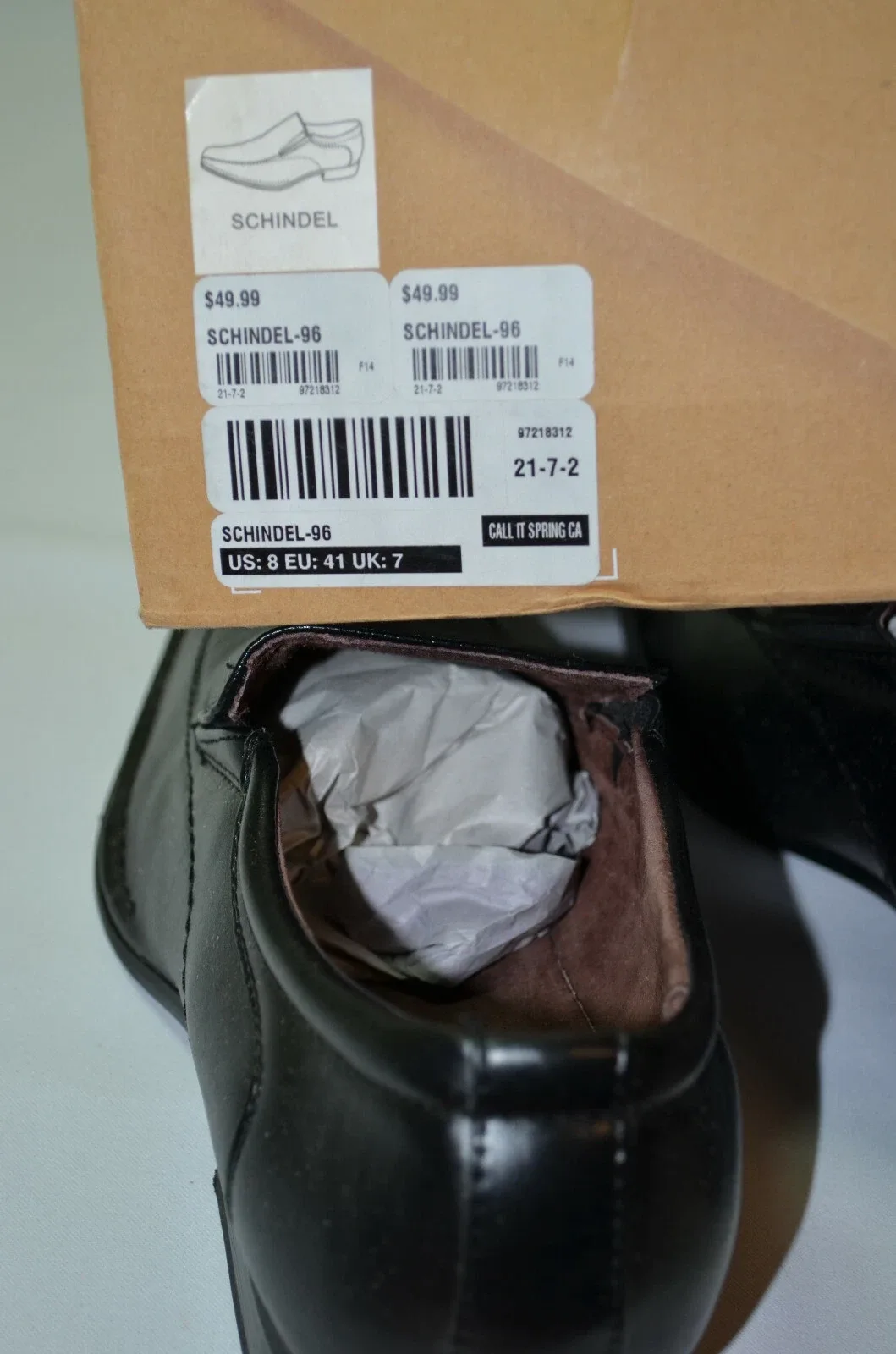 US 8 -  Call It Spring Schindel Slip on Dress shoes Black image indicator(6)