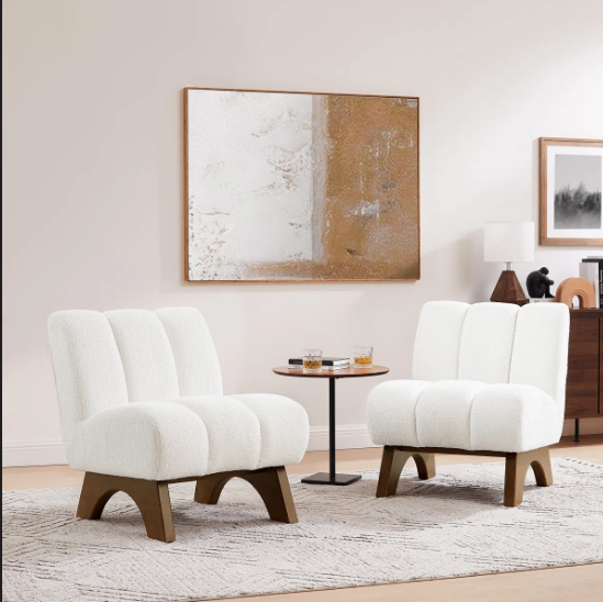 Two Accent Lounge Chairs with custom made removable slip covers - photo 2