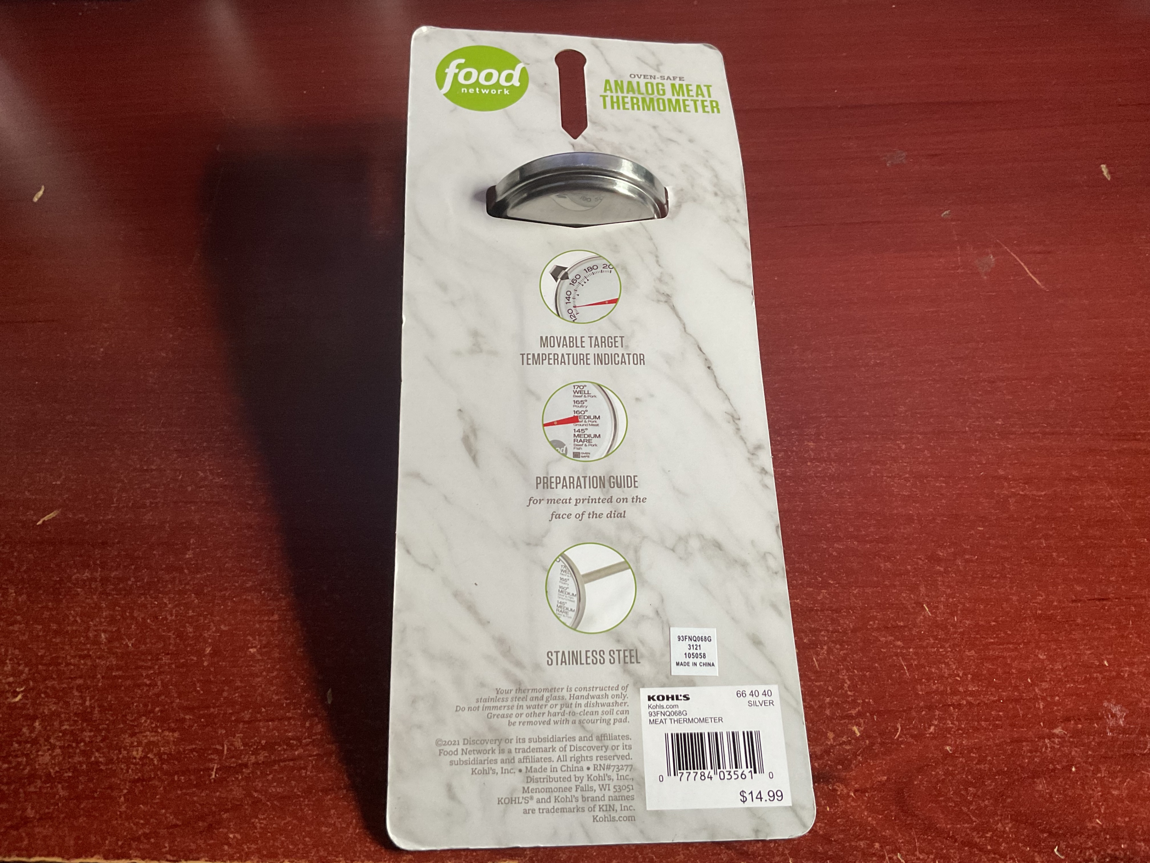 Food Network Analog Meat Thermometer - New - photo 3