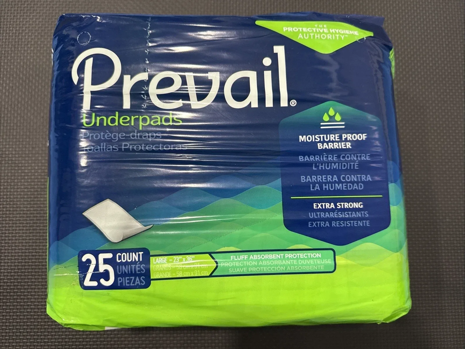 Prevail Total Care Disposable Underpad Fluff 23X36" - 25 Pads