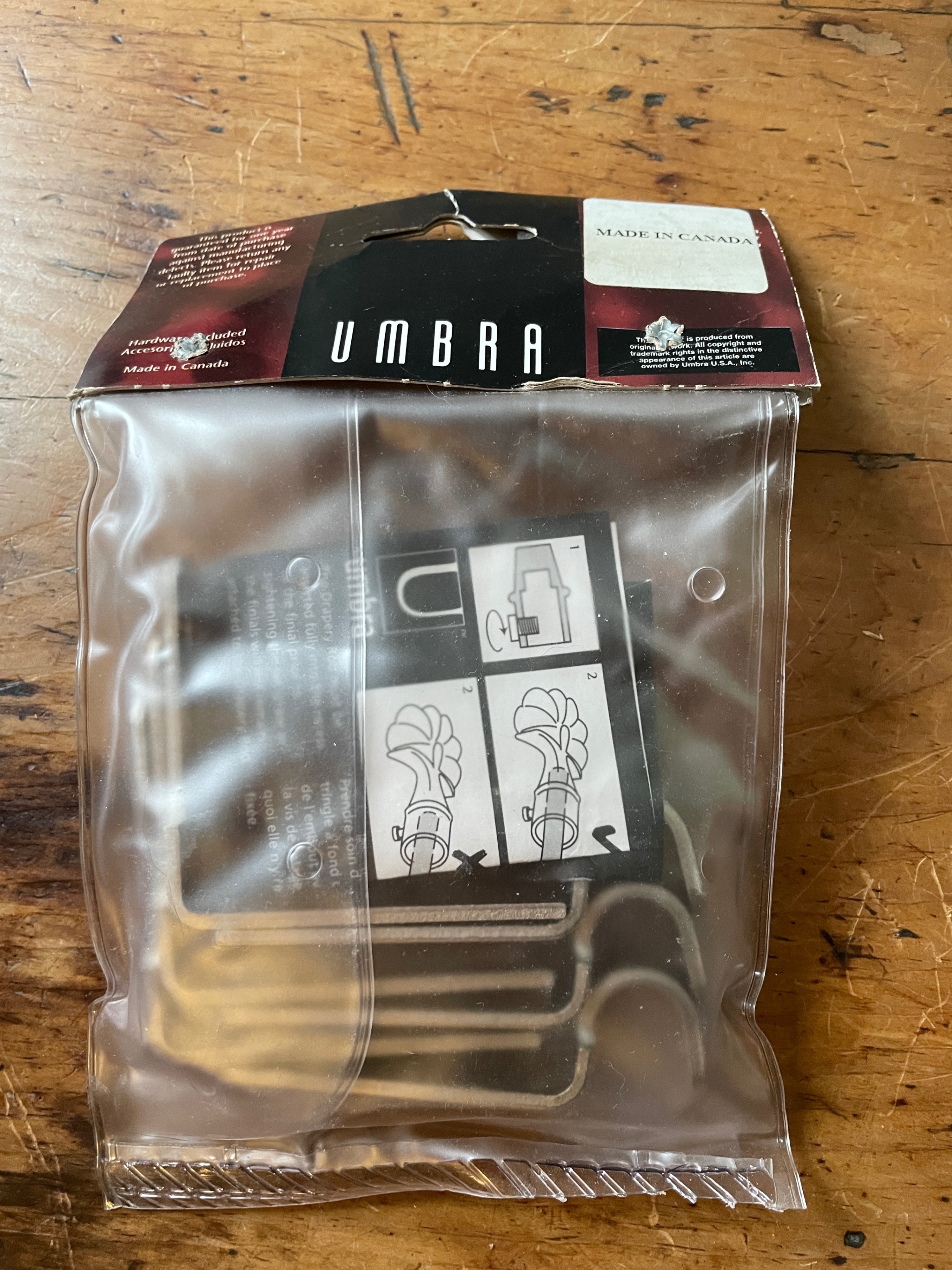 Umbra Vintage curtain / drapery rod accessory  A - unused - photo 2