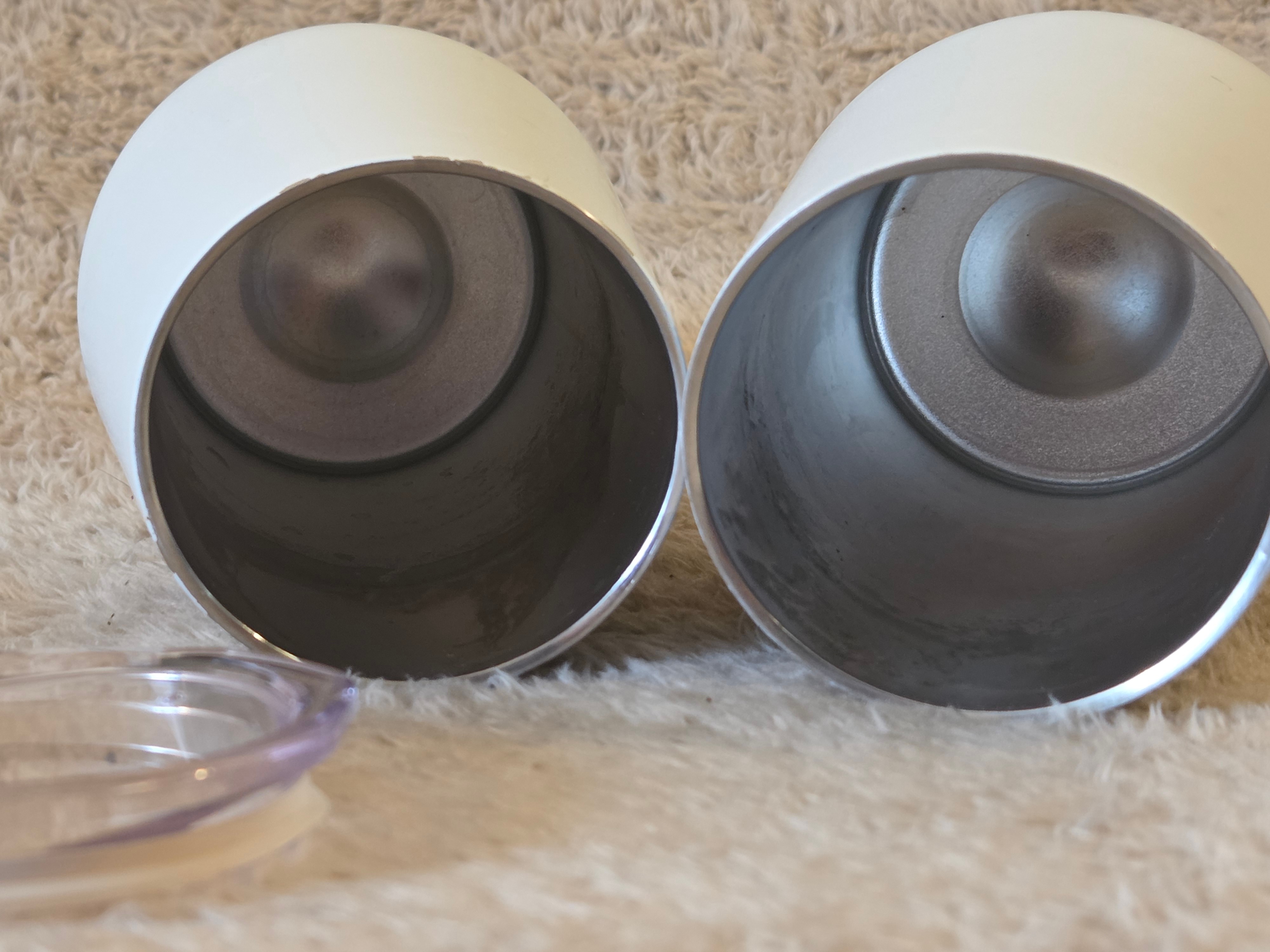 Pair of White Insulated Wine Tumblers, 12 oz, w/Lids - photo 5