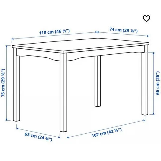 4 Seater Dining Table and Chairs from IKEA image indicator(6)