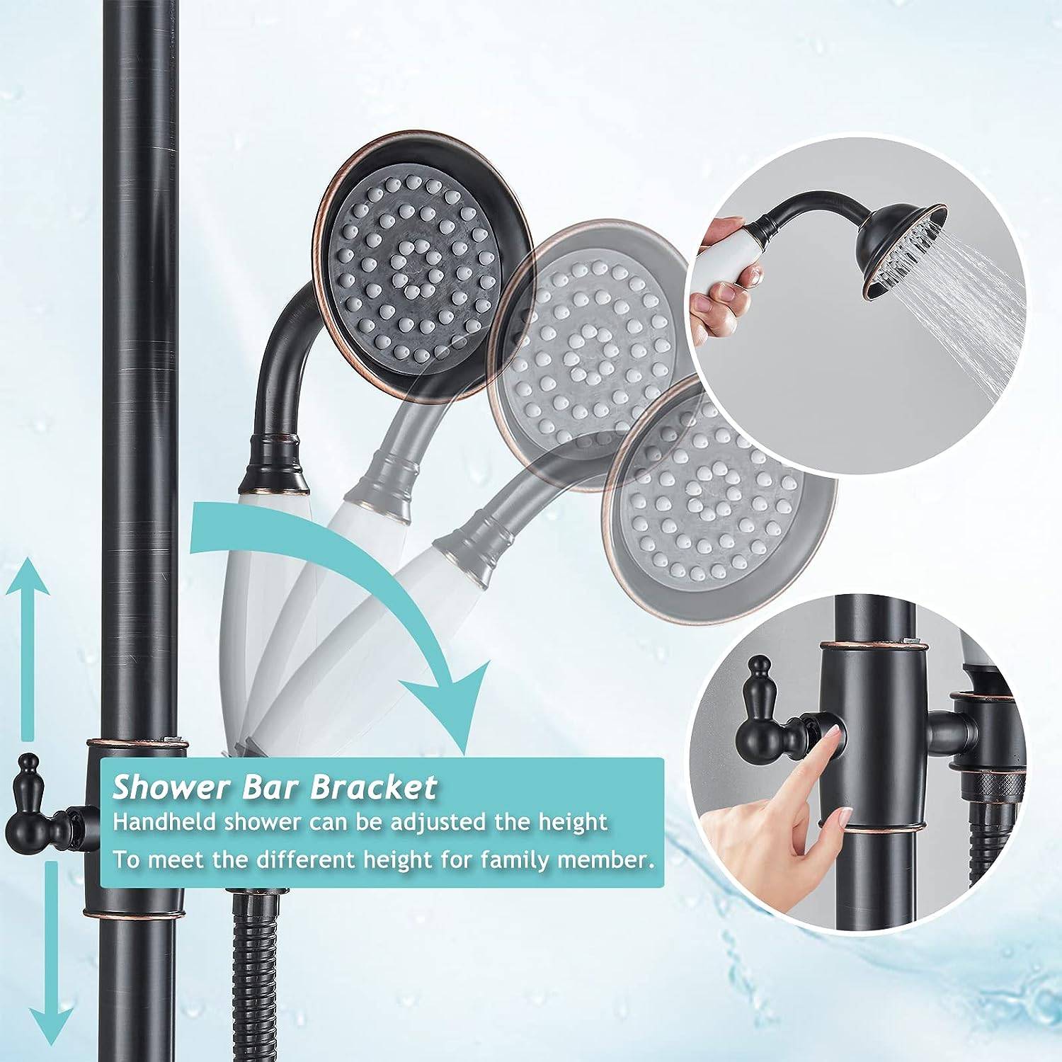 Rain Shower Head Set with Handheld Spray - photo 5