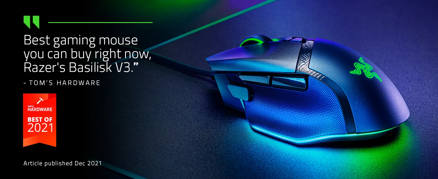 Razer Basilisk v3 series Gaming Mouse – like new, matte black image indicator(4)