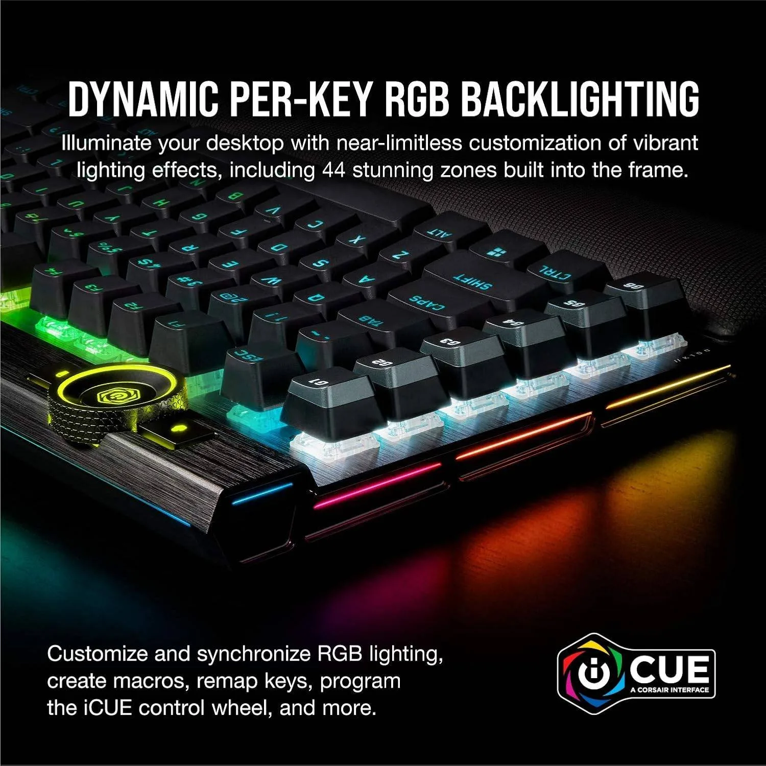 Corsair K100 RGB Optical-Mechanical Wired Gaming Keyboard - OPX image indicator(7)