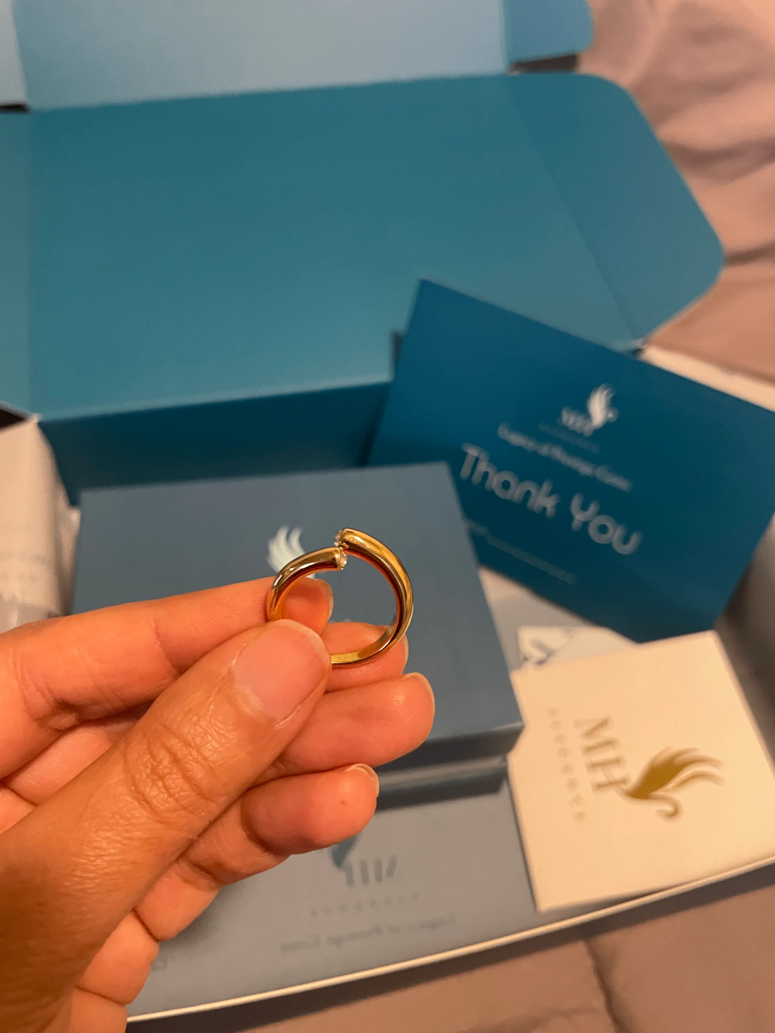 14k Gold Plated Dainty Ring| Adjustable Ring