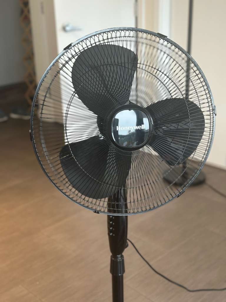Honeywell Pedestal Fan powerful with adjustable speed settings