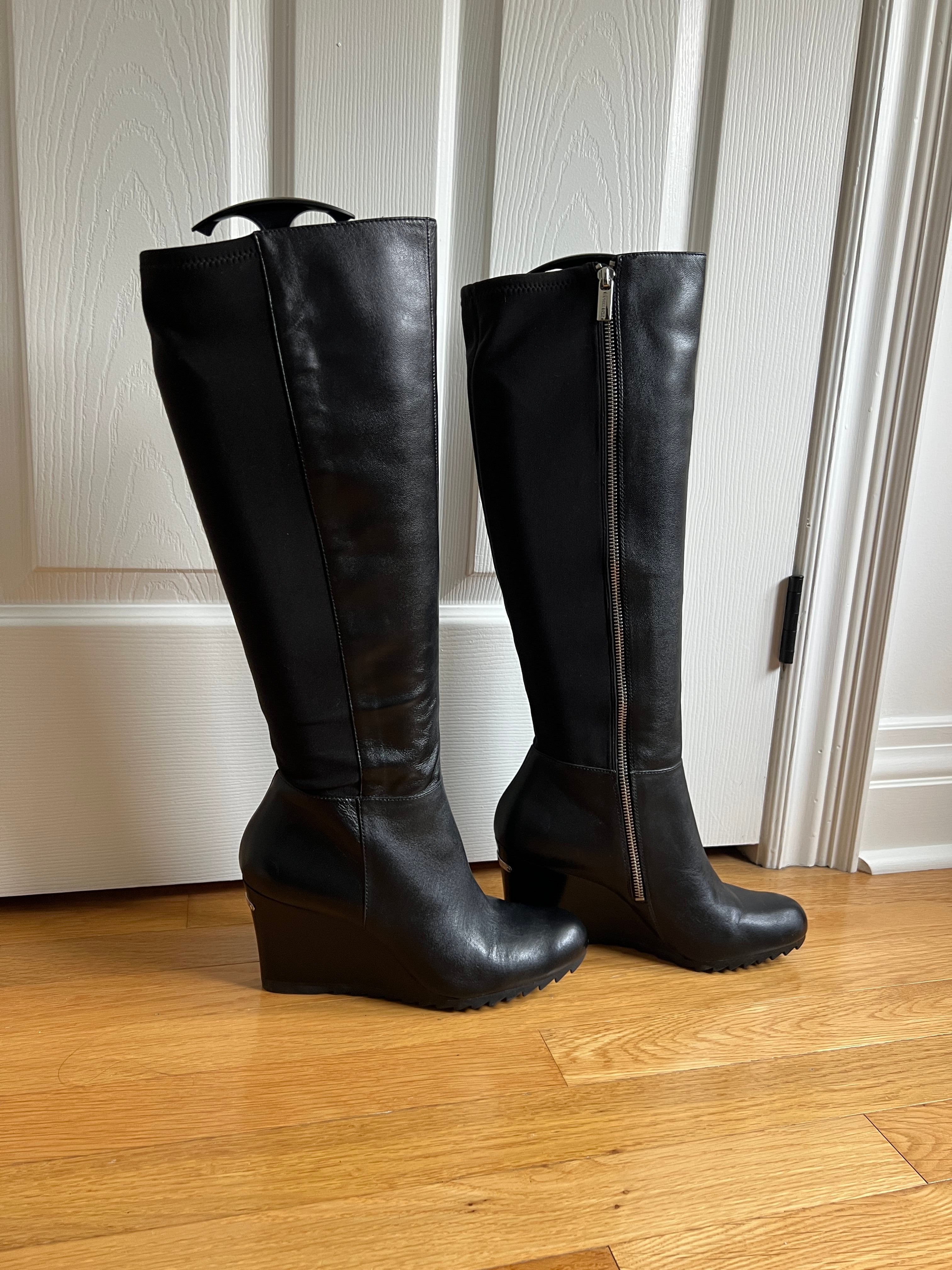 Michael Kors Tall Leather Wedge Boot
