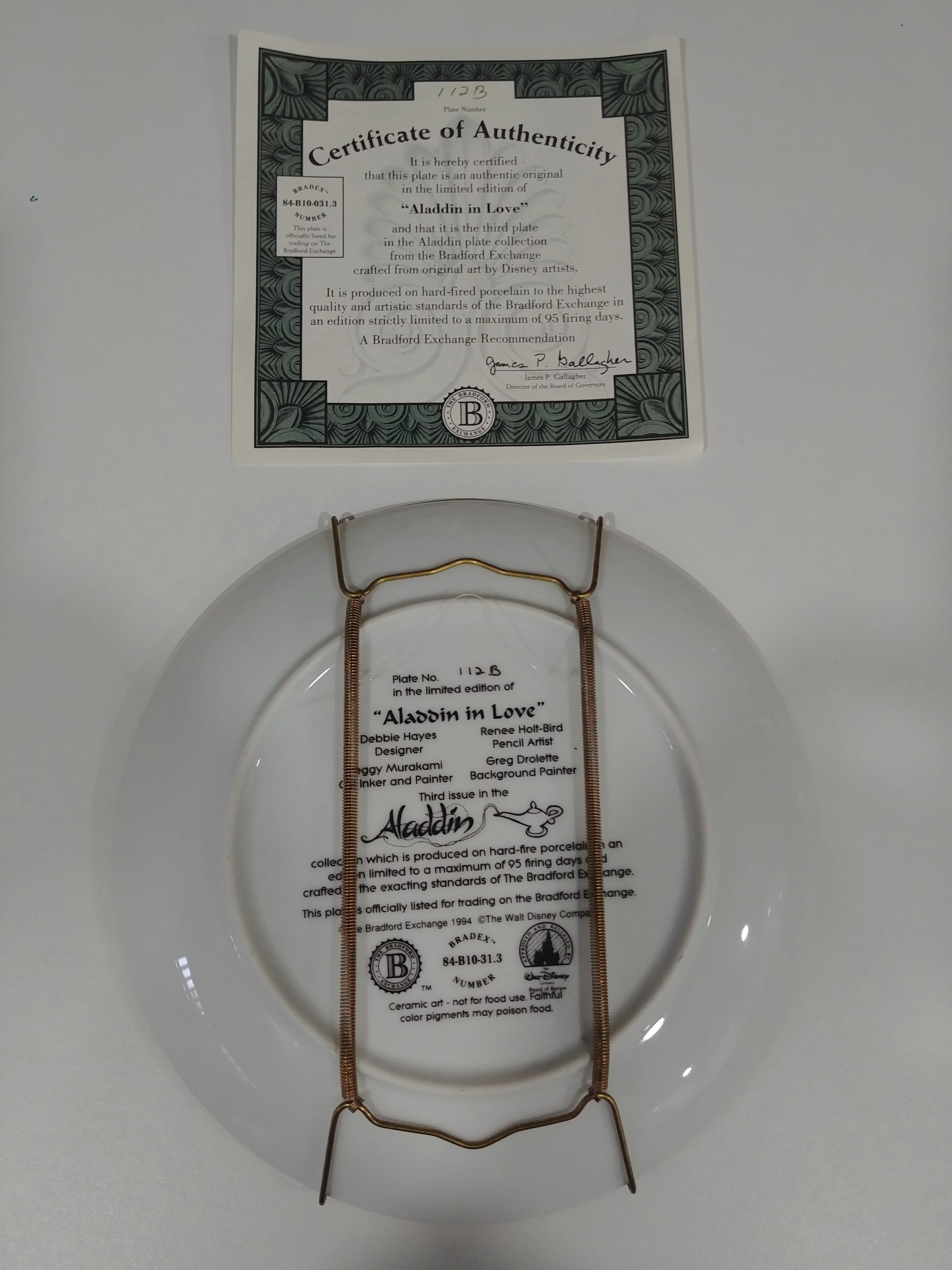 "Aladdin in Love" 1994, Walt Disney Co. Limited Edition image indicator(2)