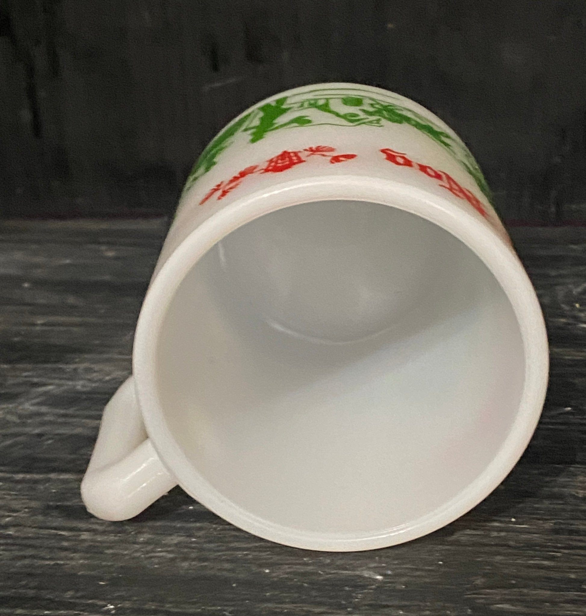 Hazel Atlas Christmas Egg Nog Milk Glasses - photo 4