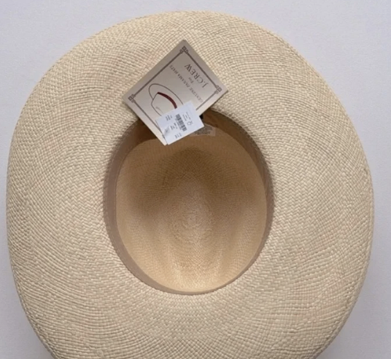 J Crew Wide-Brim Panama Hat with printed band NWT - photo 3