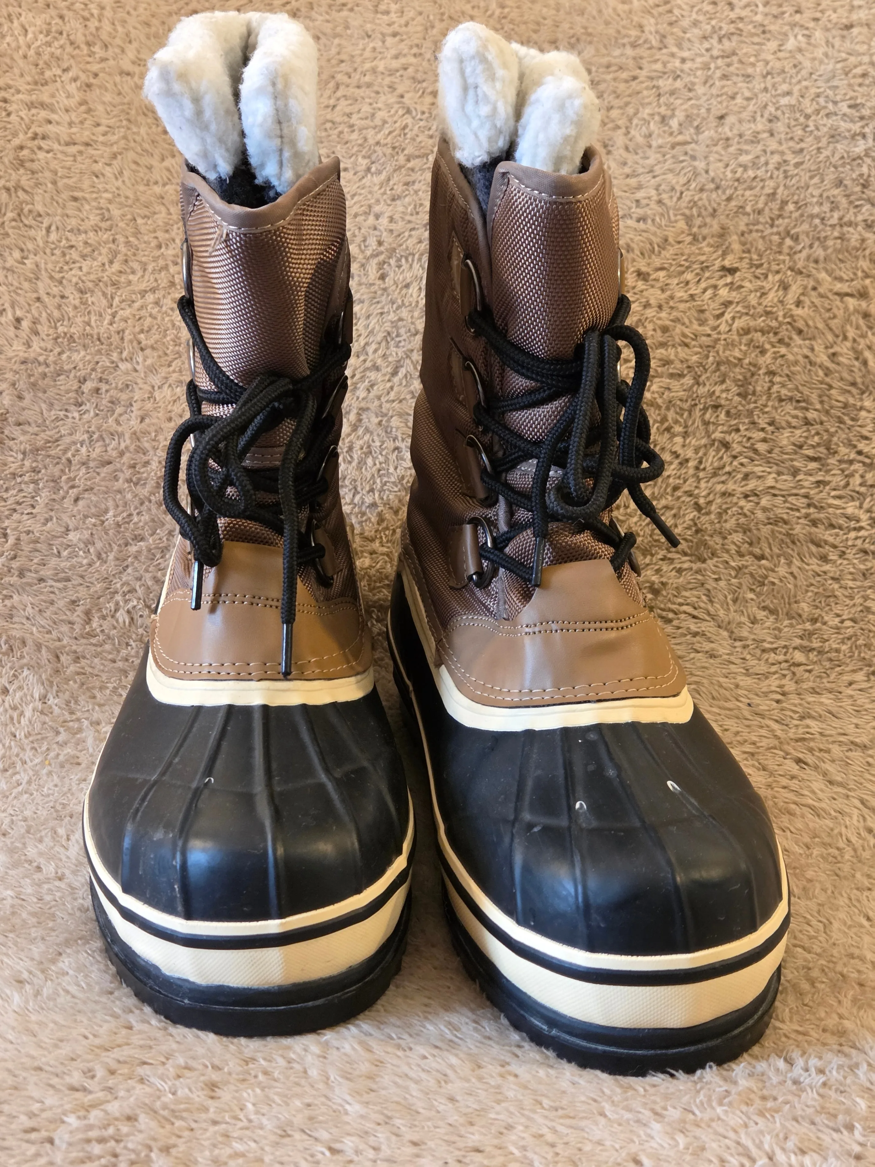 Men’s Winter Snow Boots, Removable Liner, US 9