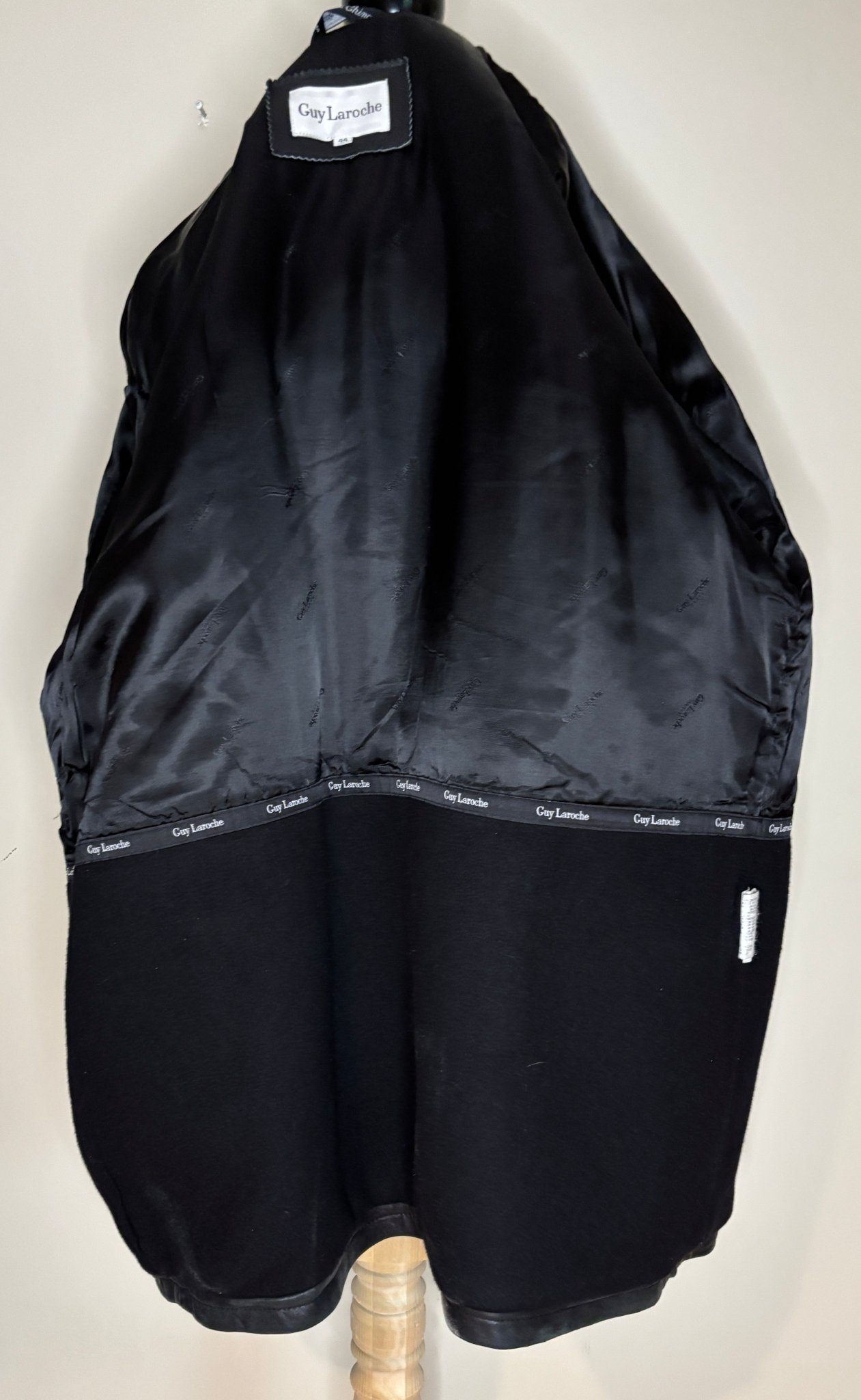 Guy Laroche Mens Black Leather Coat Size 44 - photo 5
