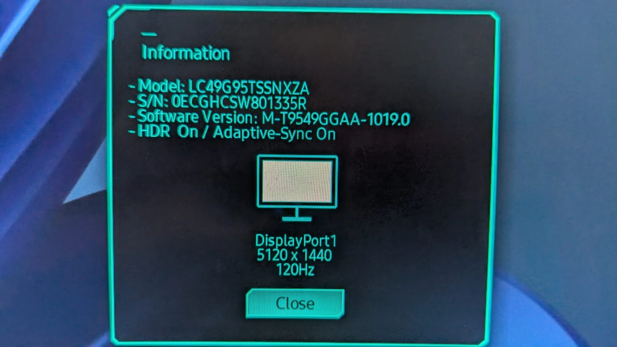 Samsung Odyssey G9 49″ Ultra-Wide Gaming Monitor LC49G95TSSNXZA image indicator(10)