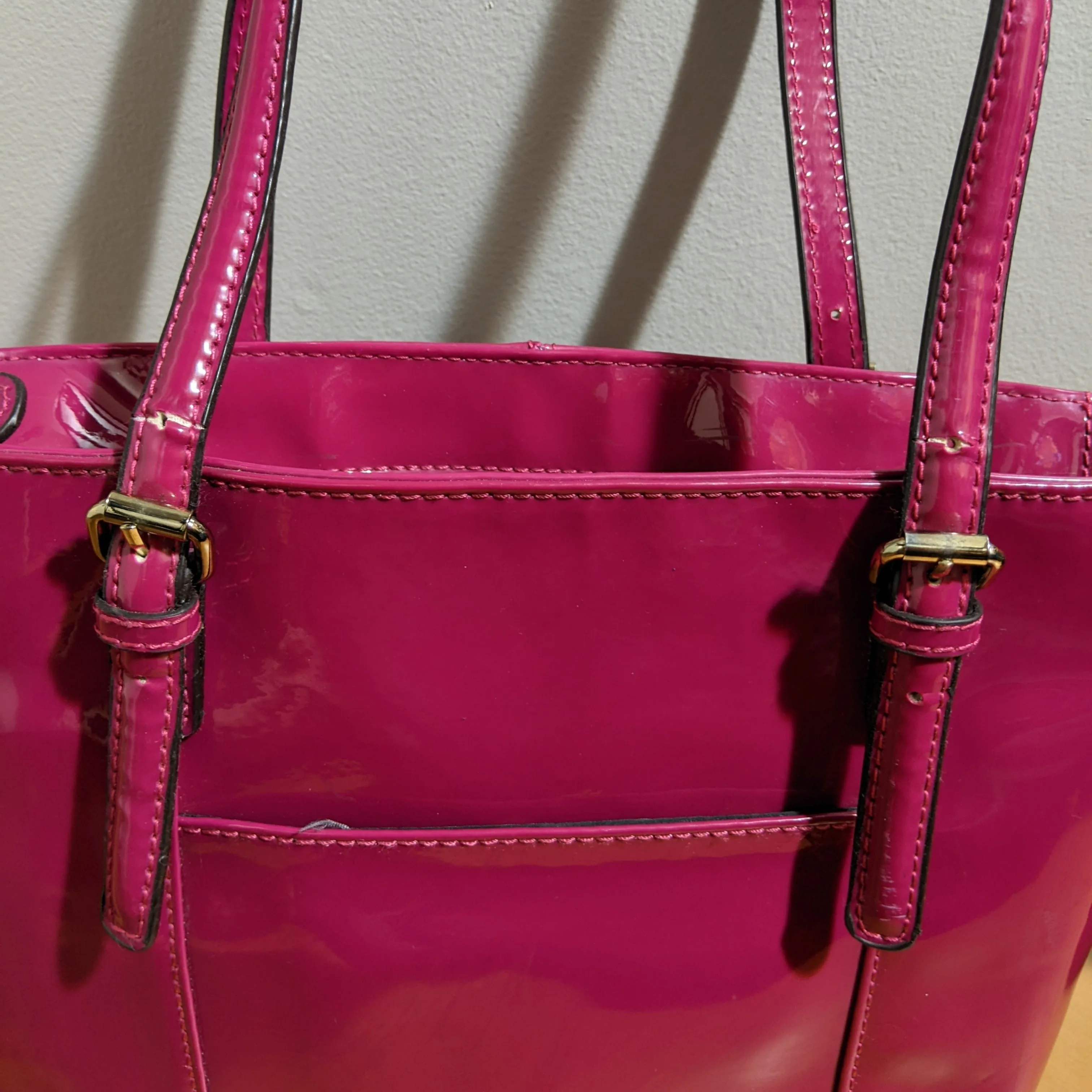 Anne Klein Plum Patent Leather Purse image indicator(8)