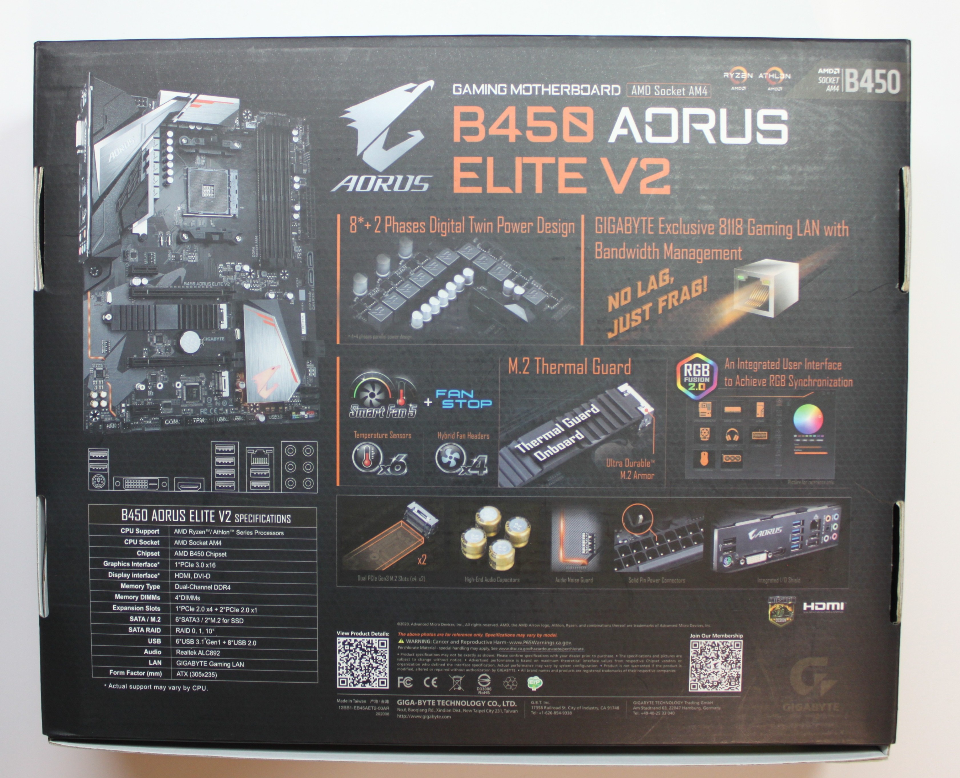 AORUS B450 Elite V2 Motherboard - photo 2