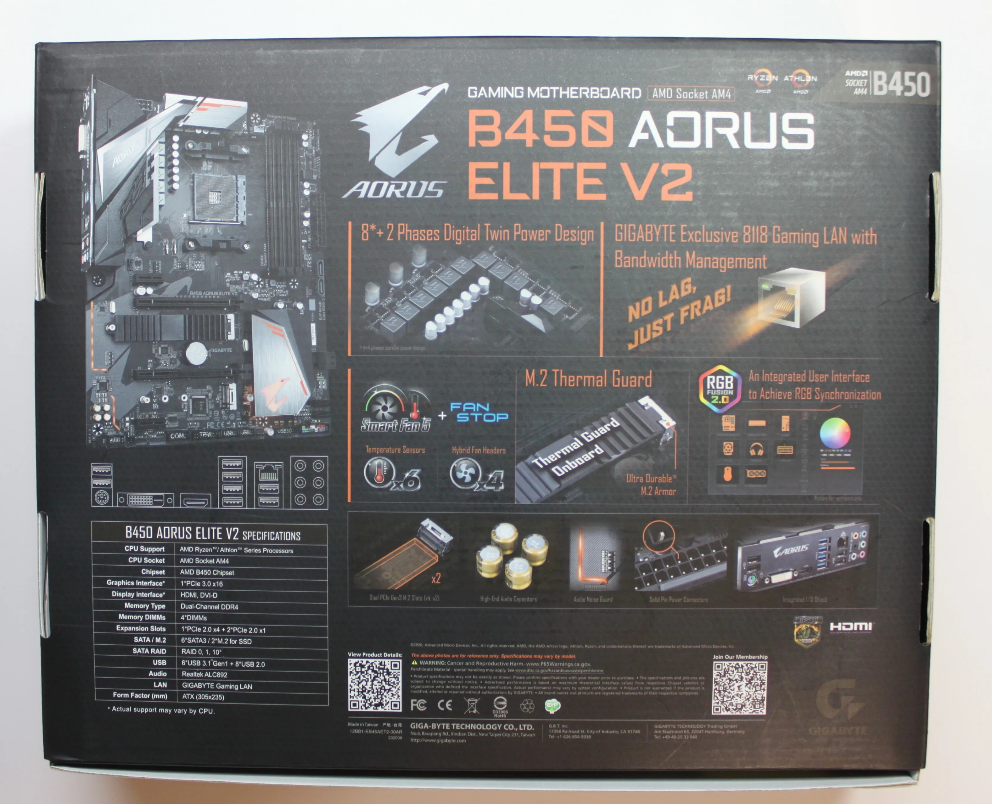 AORUS B450 Elite V2 Motherboard image indicator(2)