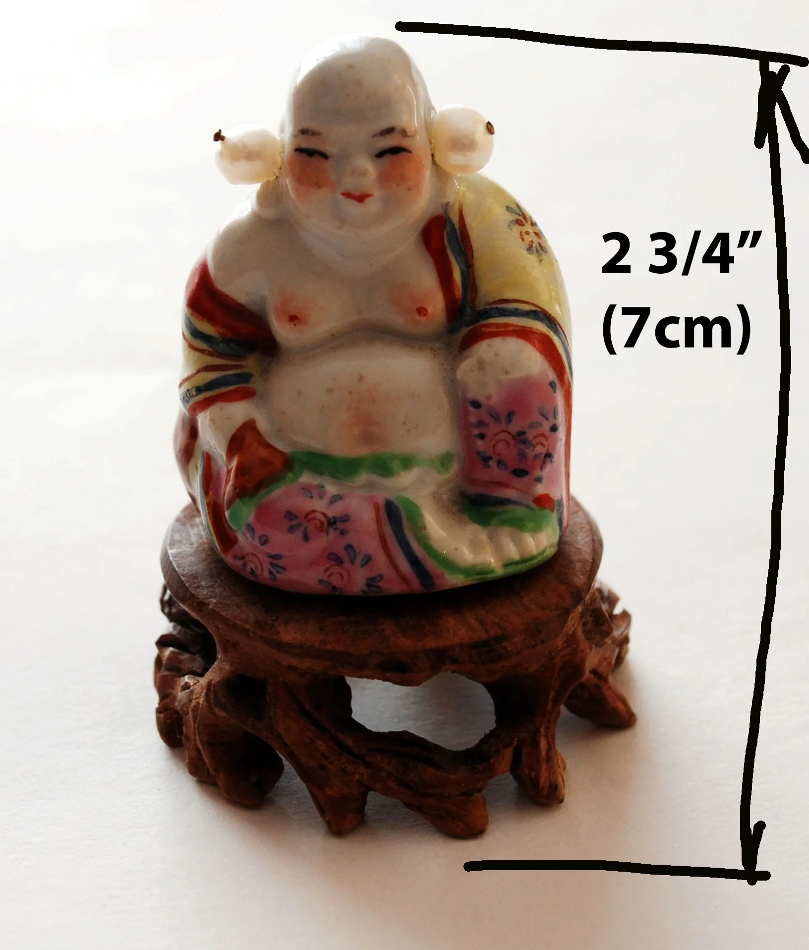 Vintage Porcelain Hand Painted Chinesу Figurine Bottle image indicator(2)