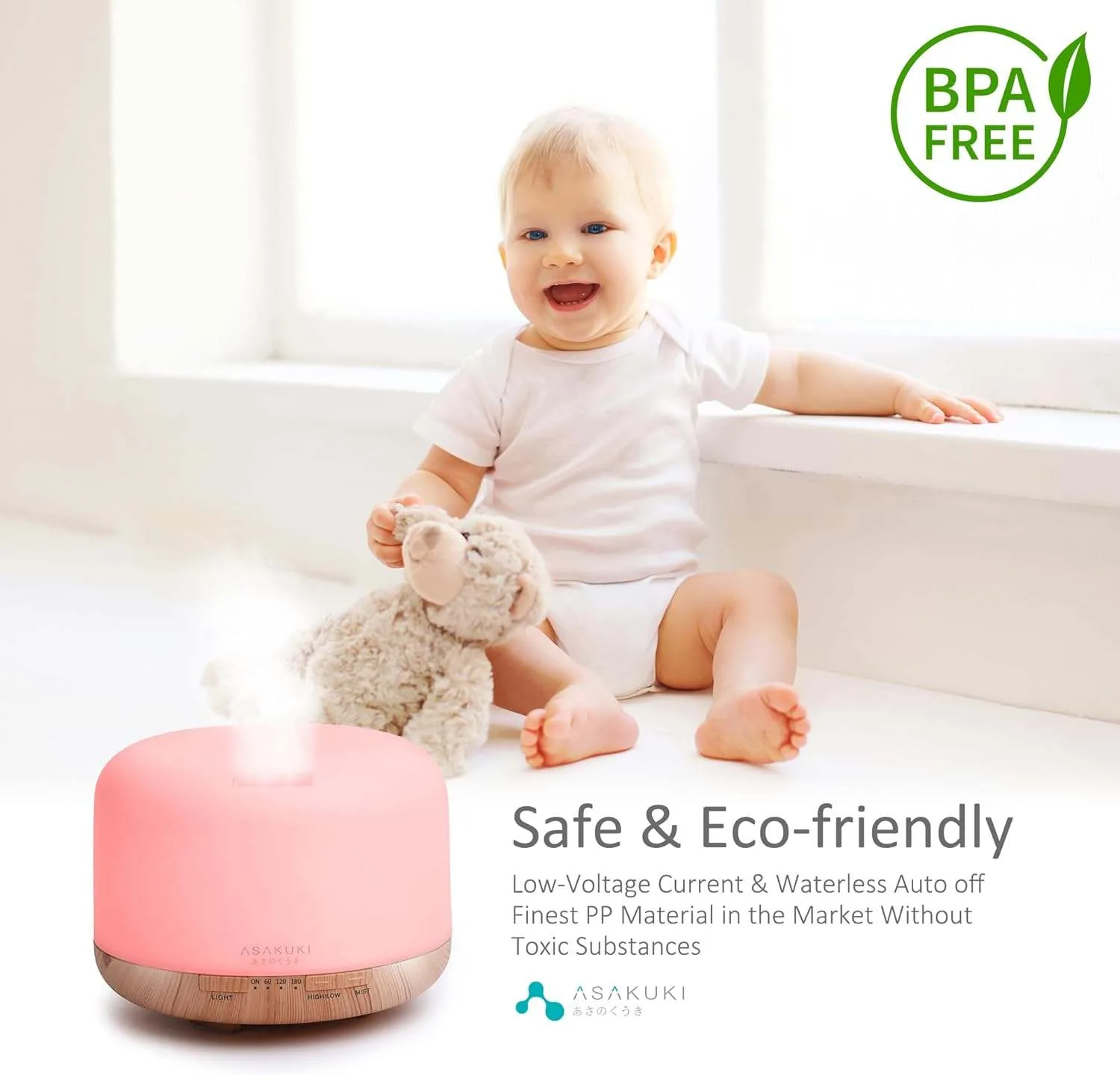 500ml Essential Oil Diffuser, 5-in-1, Remote Control image indicator(8)